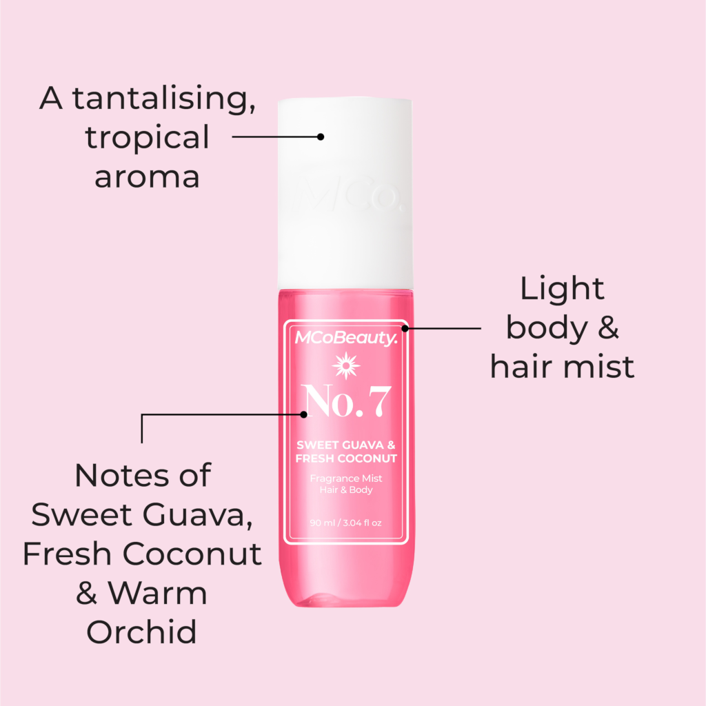 MCoBeauty Fragrance Mist Hair & Body 90mL - No.7 (Sweet Guava & Fresh Coconut)