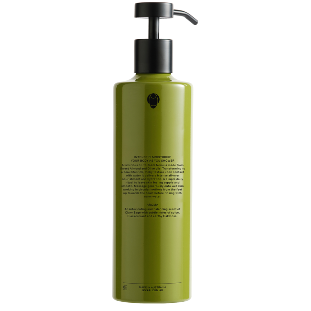 IKKARI The Ikarian Shower Oil Clary Sage, Oakmoss, Cassis