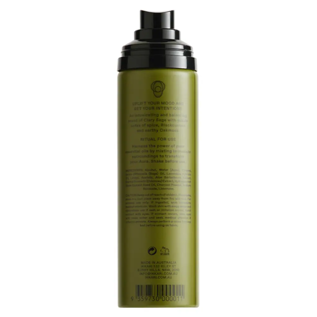 IKKARI Aura Balancing Mist Clary Sage, Oakmoss, Cassis