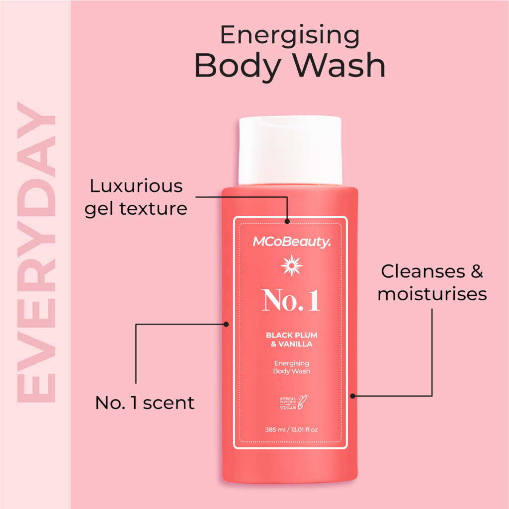 MCoBeauty EVERYDAY Body Wash Cream-Gel 385mL - No.1 (Black Plum & Vanilla)