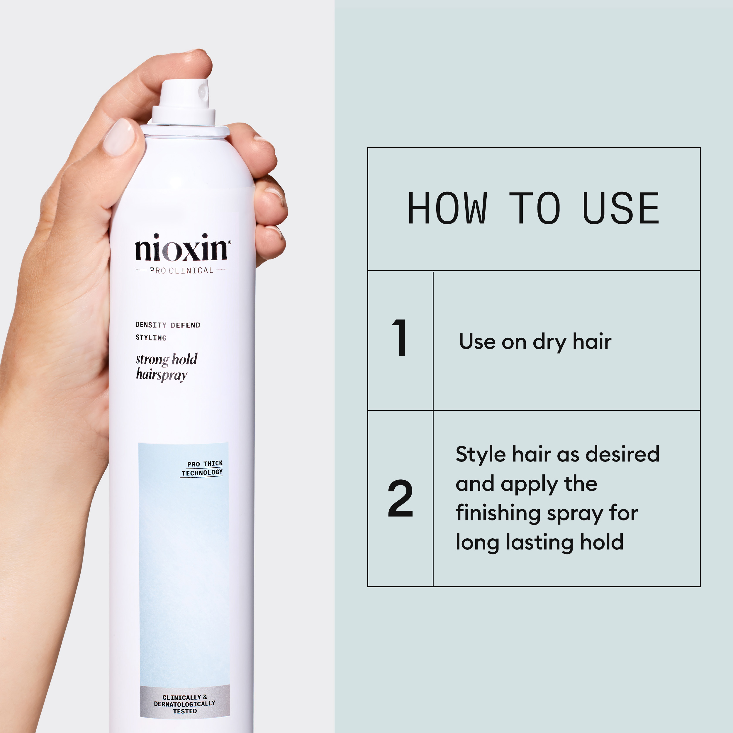 Nioxin Density Defend Styling Strong Hold Hairspray - Hairspray for Long-Lasting Hairstyles, 400ml