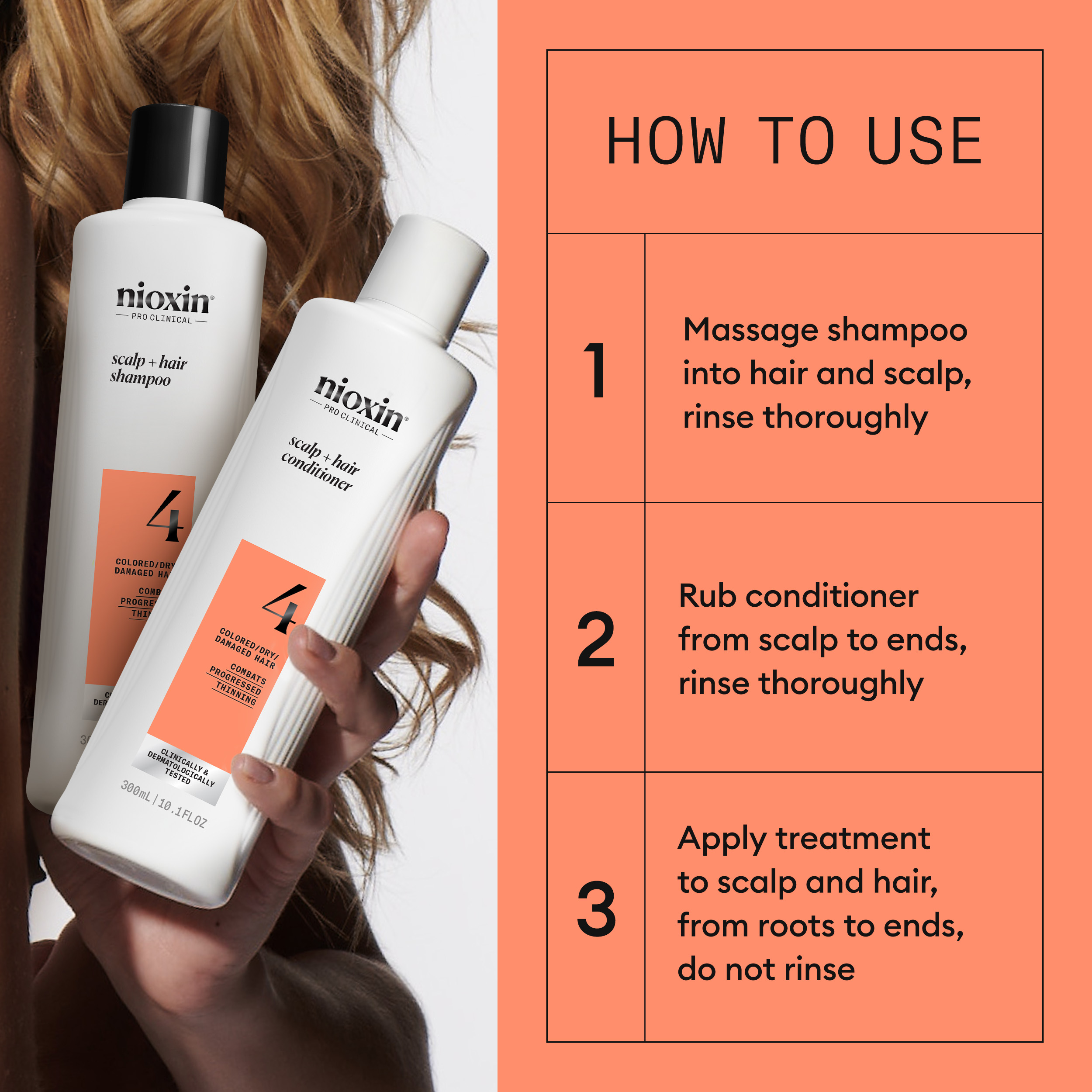 Nioxin Scalp + Hair Thickening System 4 - Hair Thickening System Trial Kit