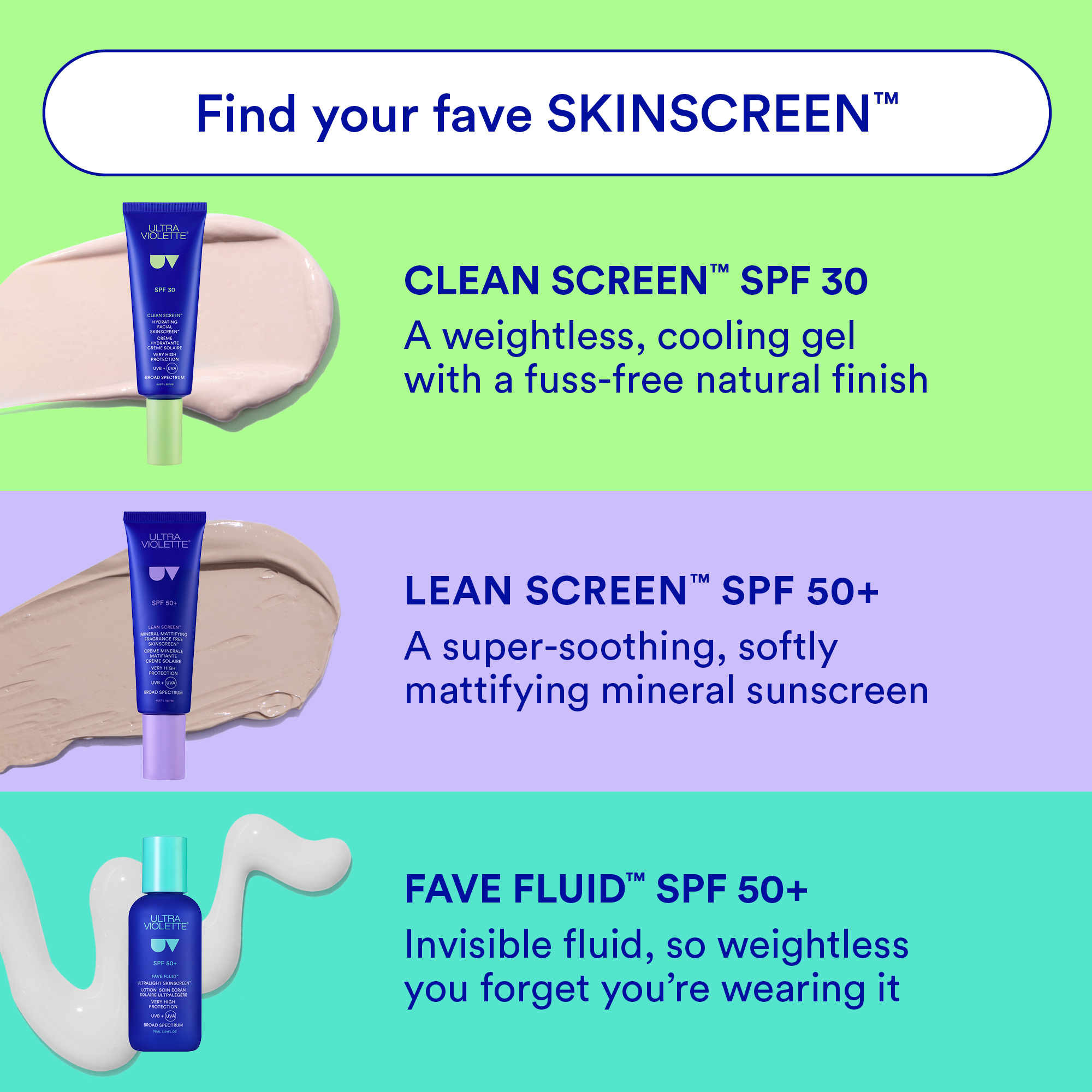 Ultra Violette Clean Screen Fragrance Free Sensitive Facial SKINSCREEN SPF30