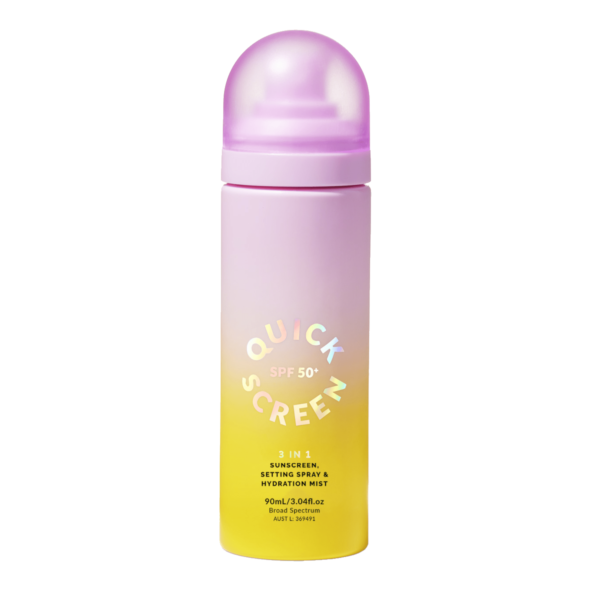 Quick Screen SPF50+ 3 in 1 Sunscreen, Setting Spray & Hydration Mist