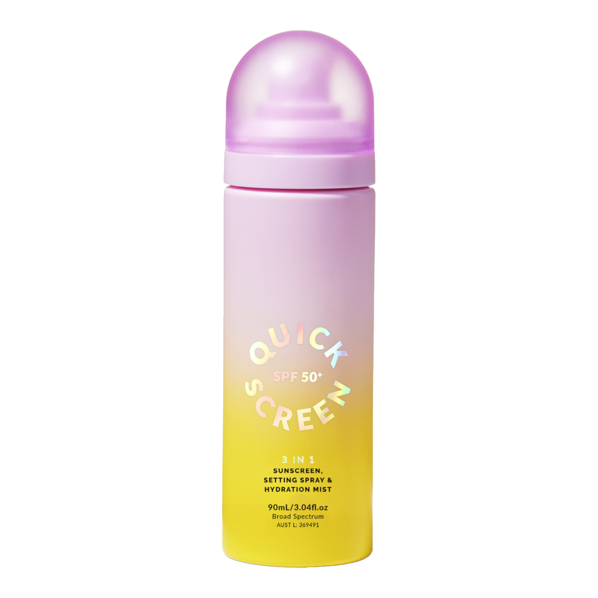 The Quick Flick Quick Screen SPF50+ 3 in 1 Sunscreen, Setting Spray & Hydration Mist