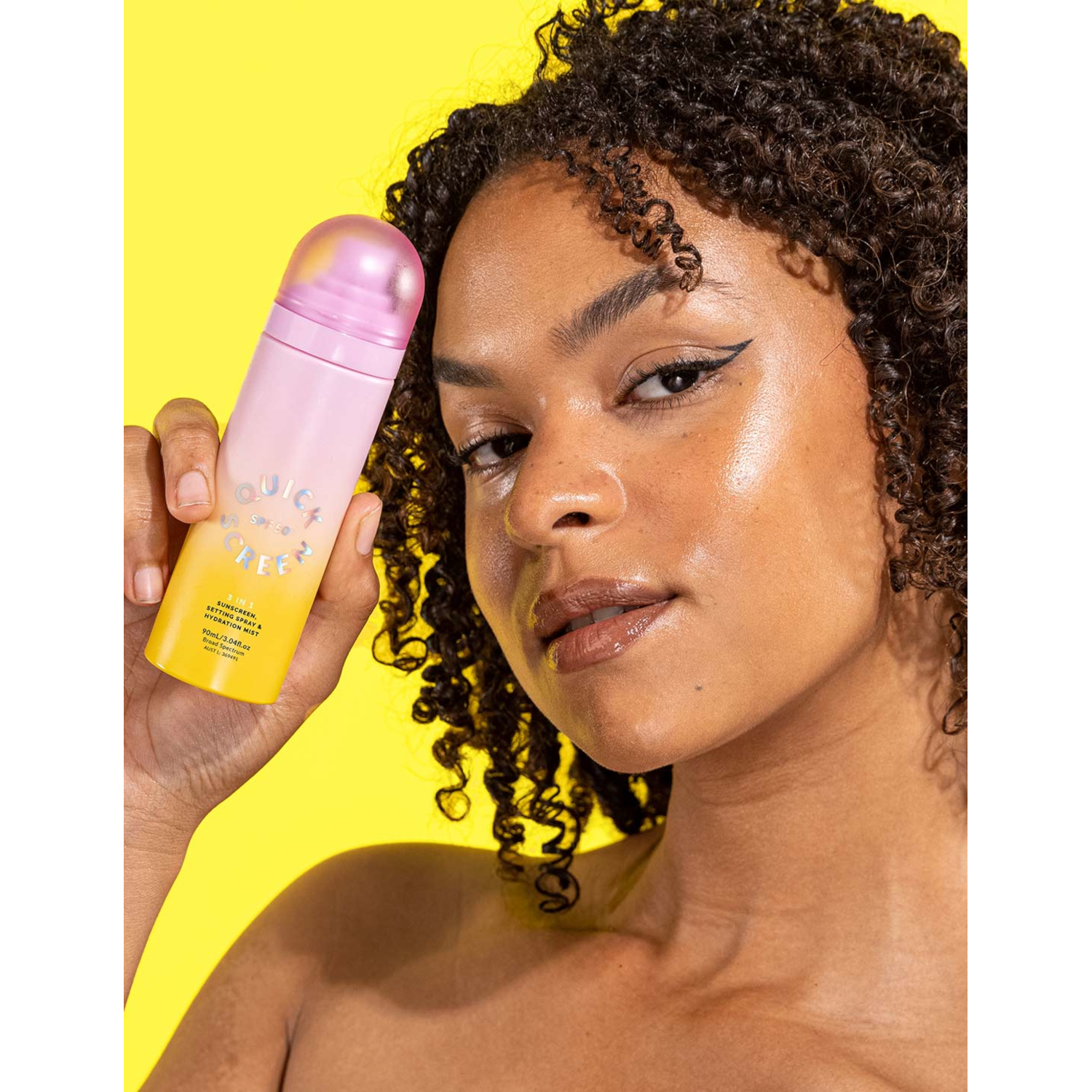 The Quick Flick Quick Screen SPF50+ 3 in 1 Sunscreen, Setting Spray & Hydration Mist