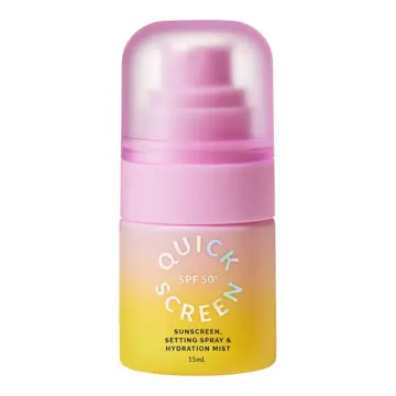The Quick Flick Quick Screen SPF50+ 3 in 1 Sunscreen, Setting Spray & Hydration Mist Mini