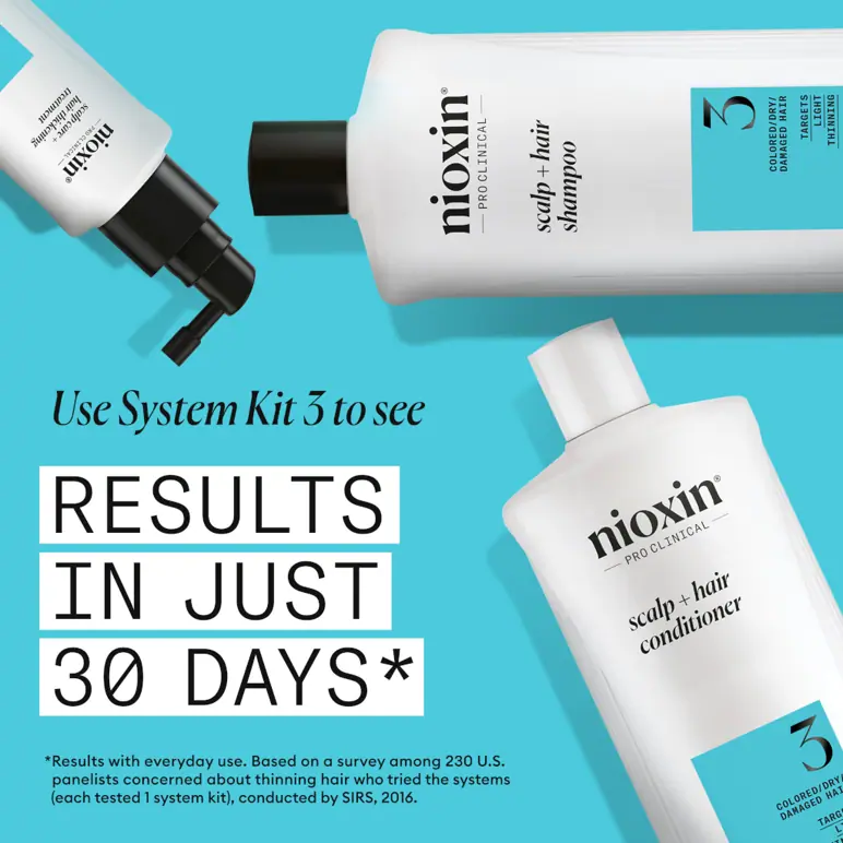 Nioxin Scalp + Hair Thickening System 3 Shampoo + Conditioner 1L Duo