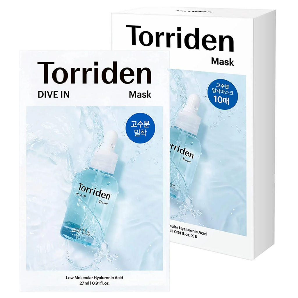 Torriden DIVE-IN Low Molecular Hyaluronic Acid Mask 10pc