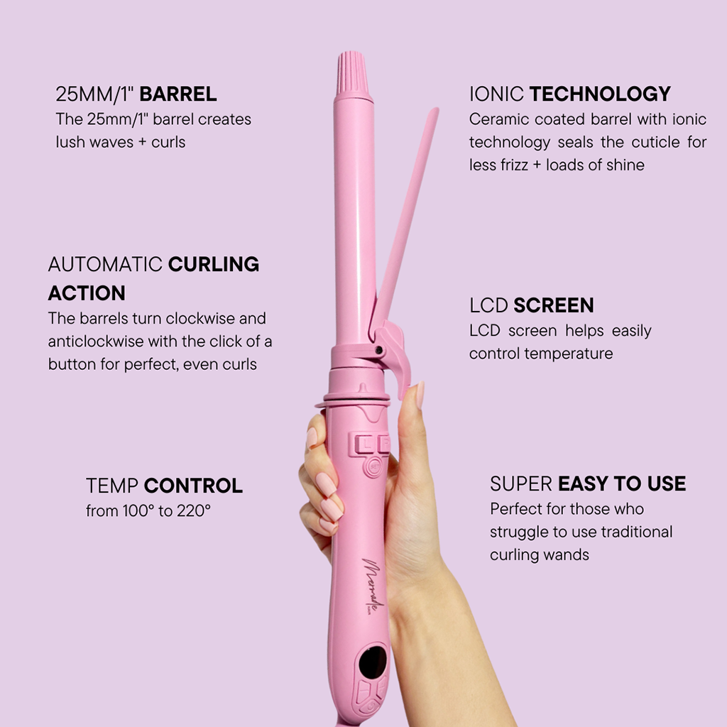 Mermade Hair Spin Curler Black 25mm