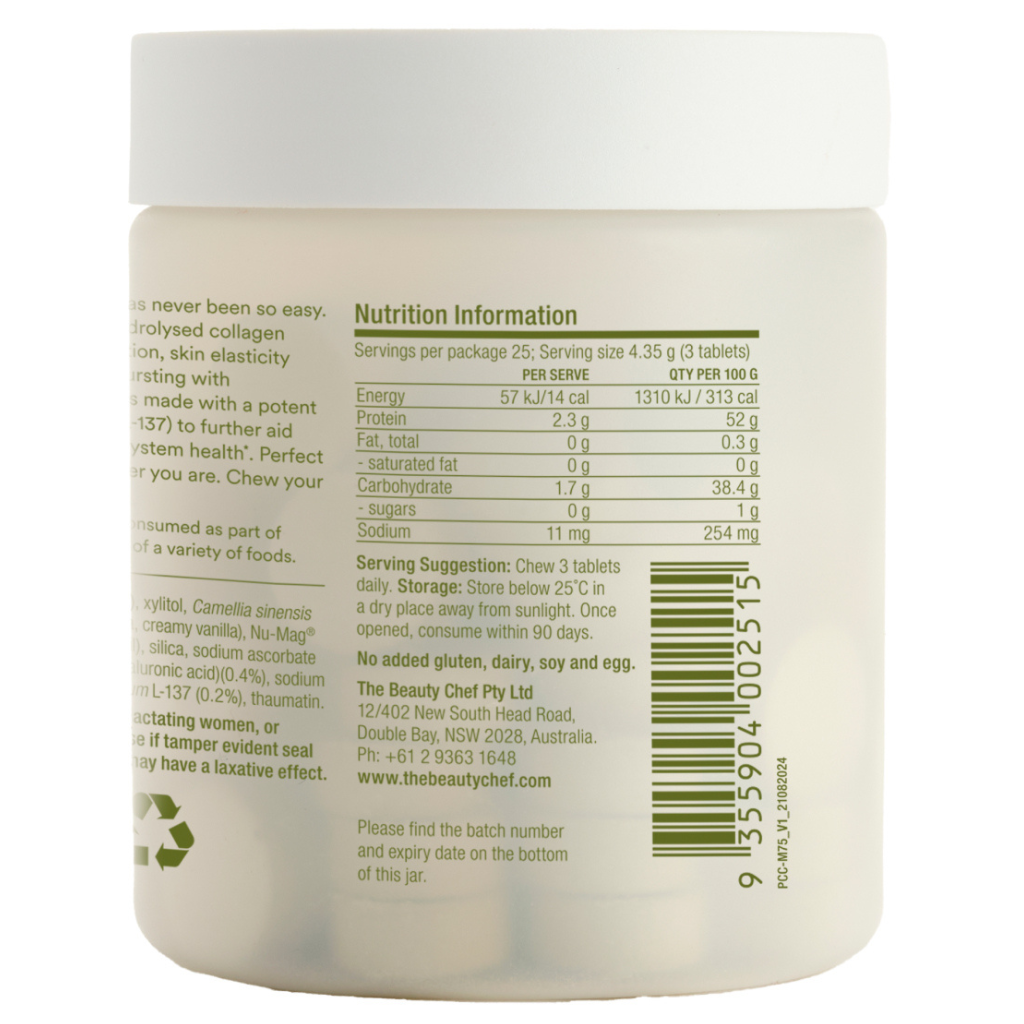 The Beauty Chef Plumpersâ„¢ Collagen Chewables Matcha