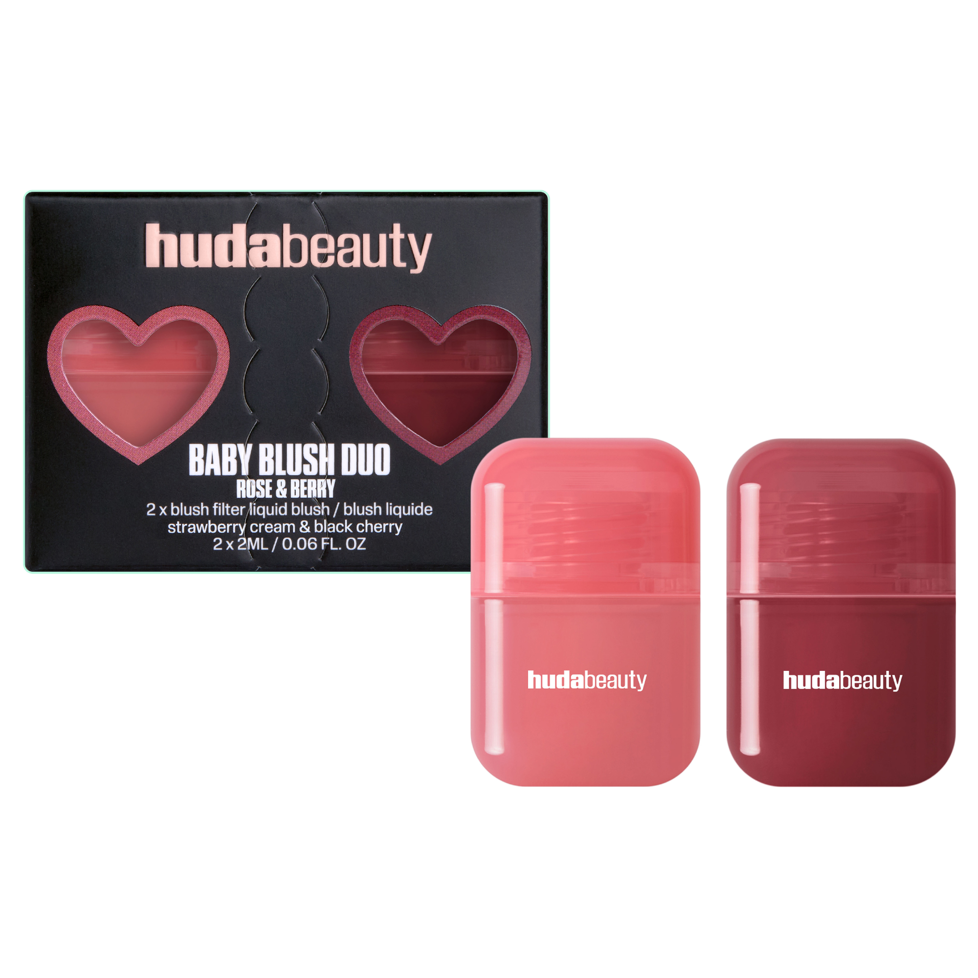 Huda Beauty Ombred Blush Black Cherry And Strawberry Cream Mini