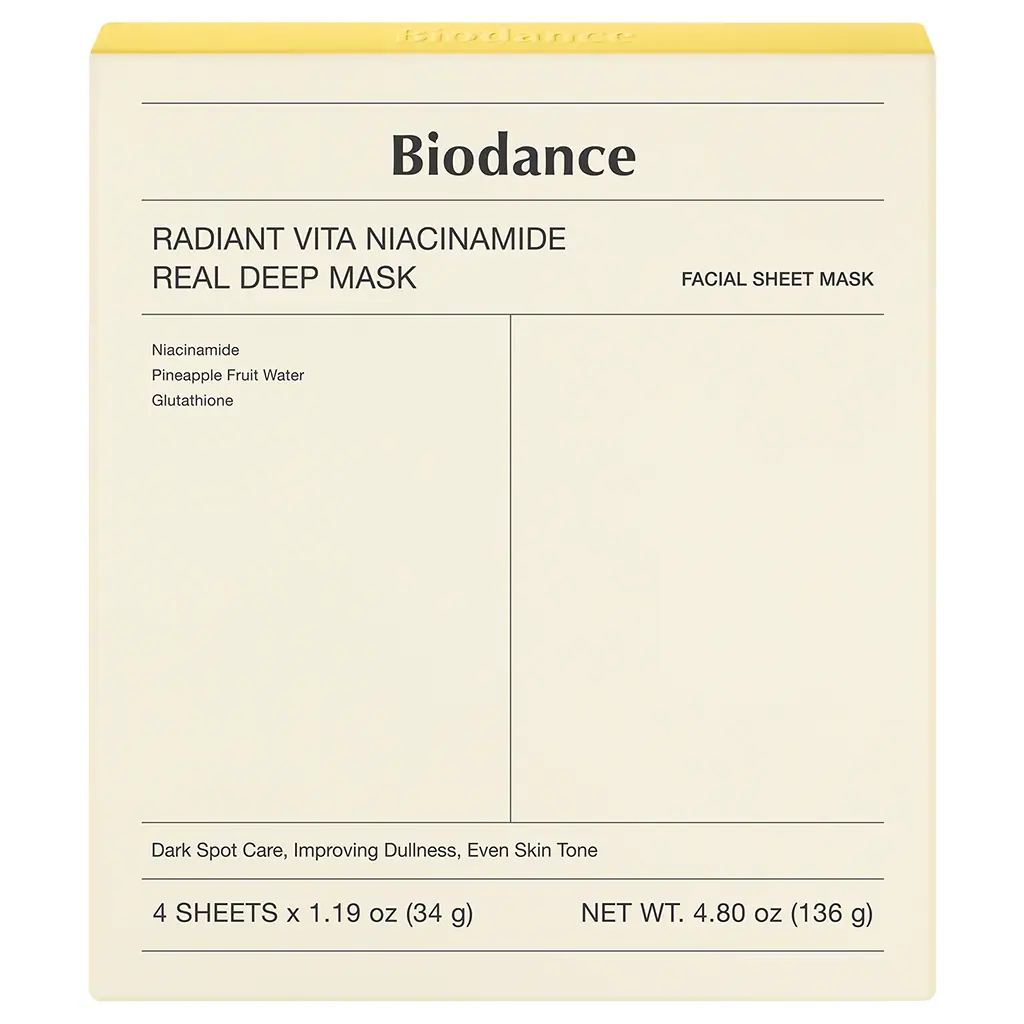 BIODANCE Radiant Vita Niacinamide Real Deep Mask 4pc