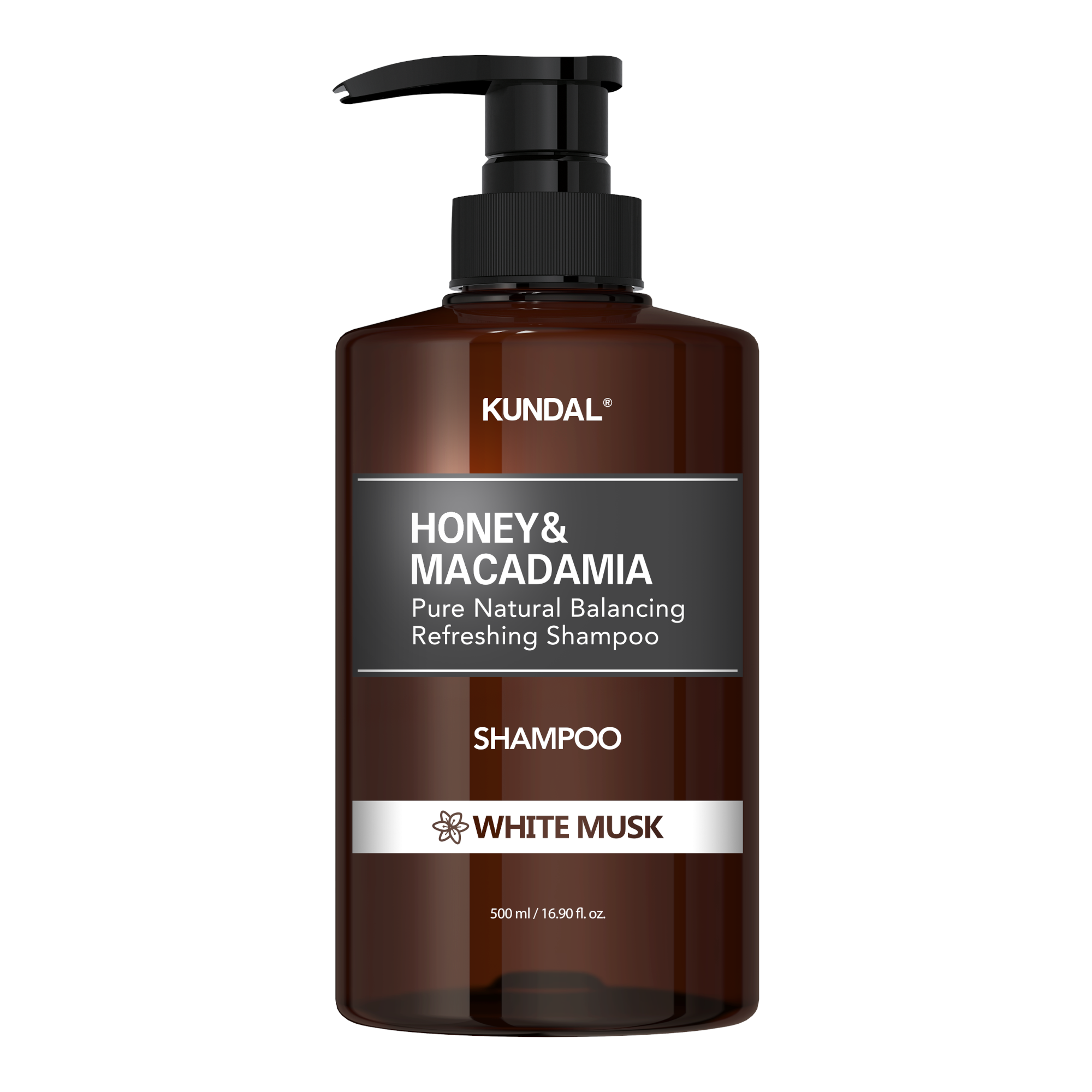 Kundal Honey & Macadamia nature shampoo 500ml - white musk scent