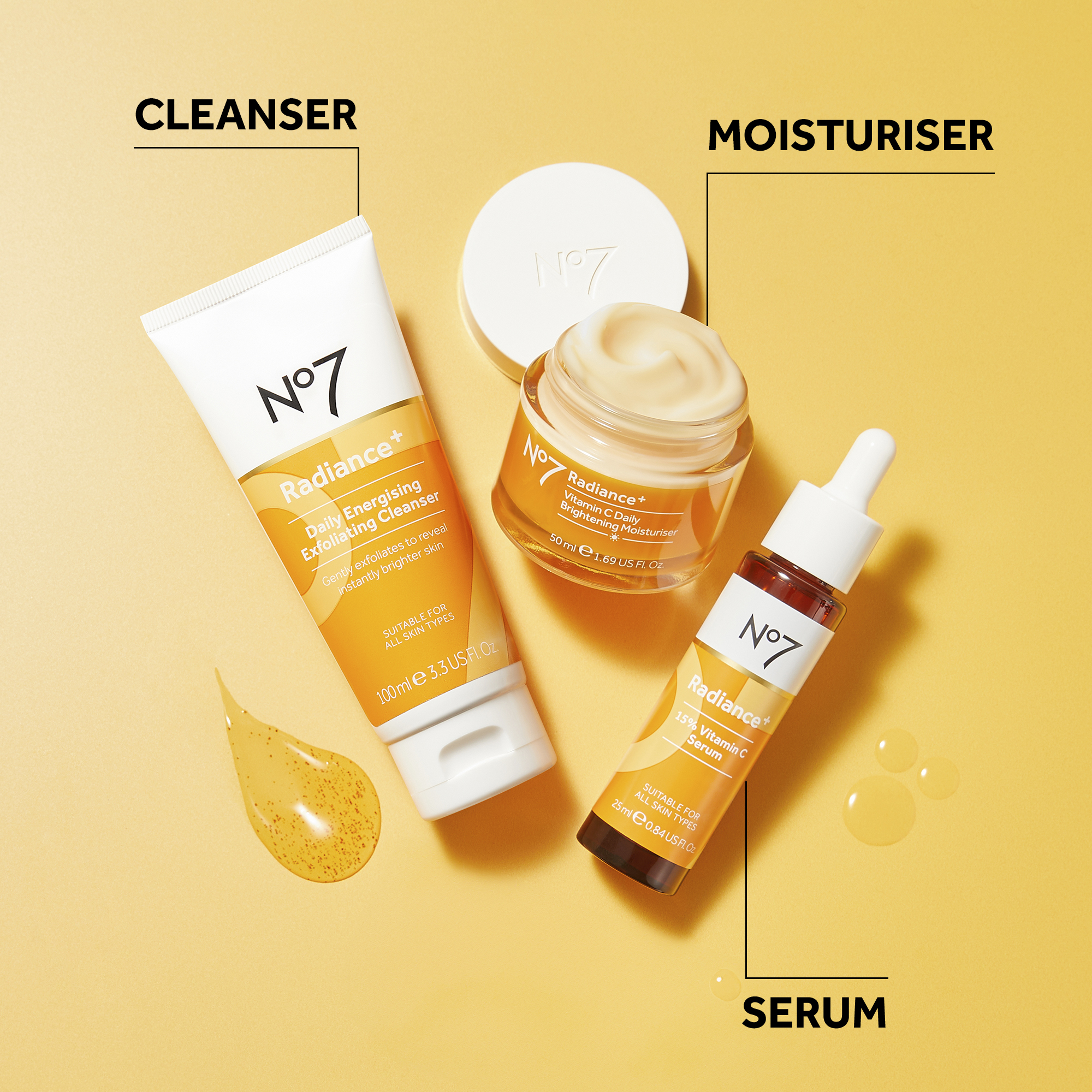 No7 Radiance+ Vitamin C Brightening Day Gel Cream Moisturiser 50ml