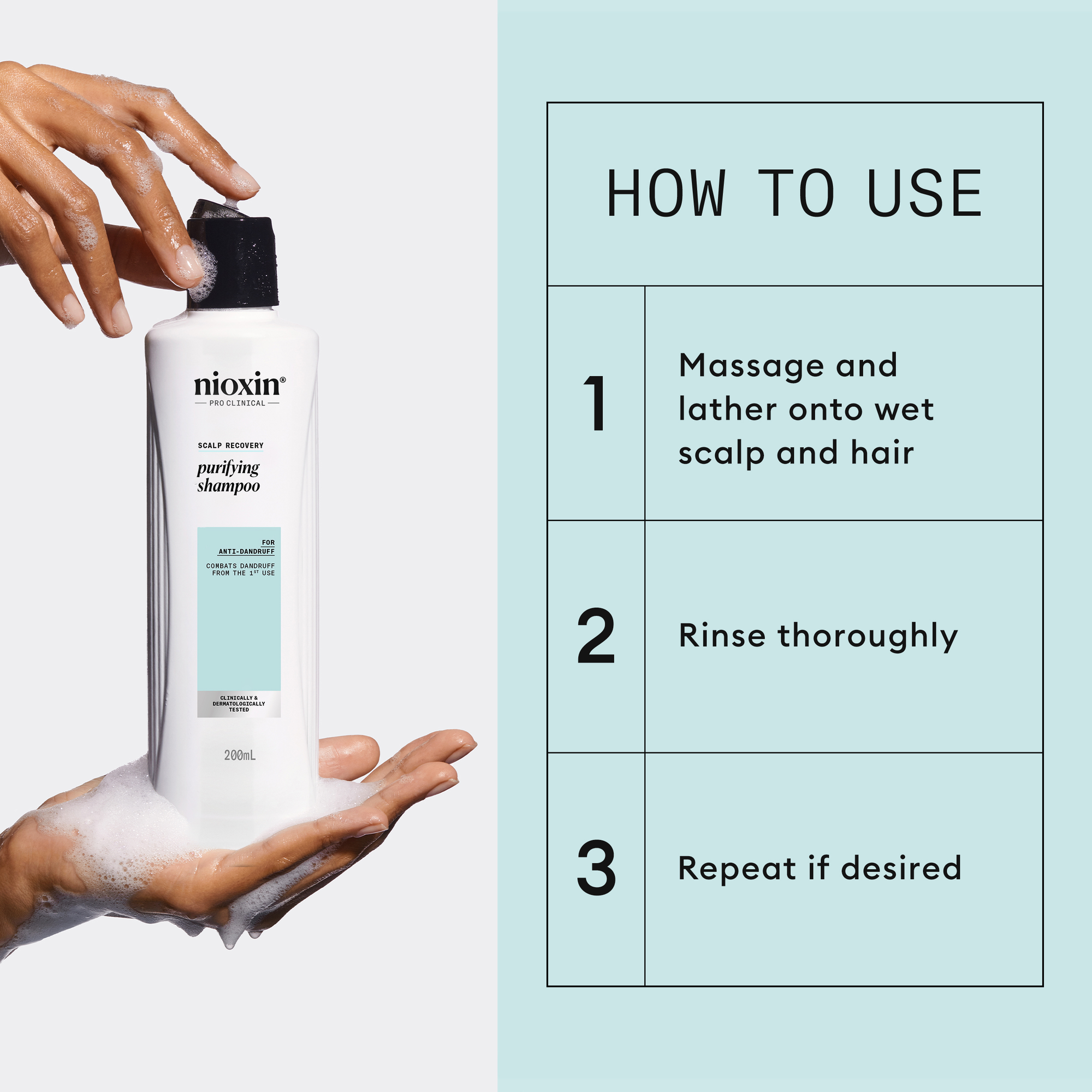 Nioxin Scalp Recovery Purifying Shampoo - Shampoo for Dandruff and Itchy Scalp, 200ml