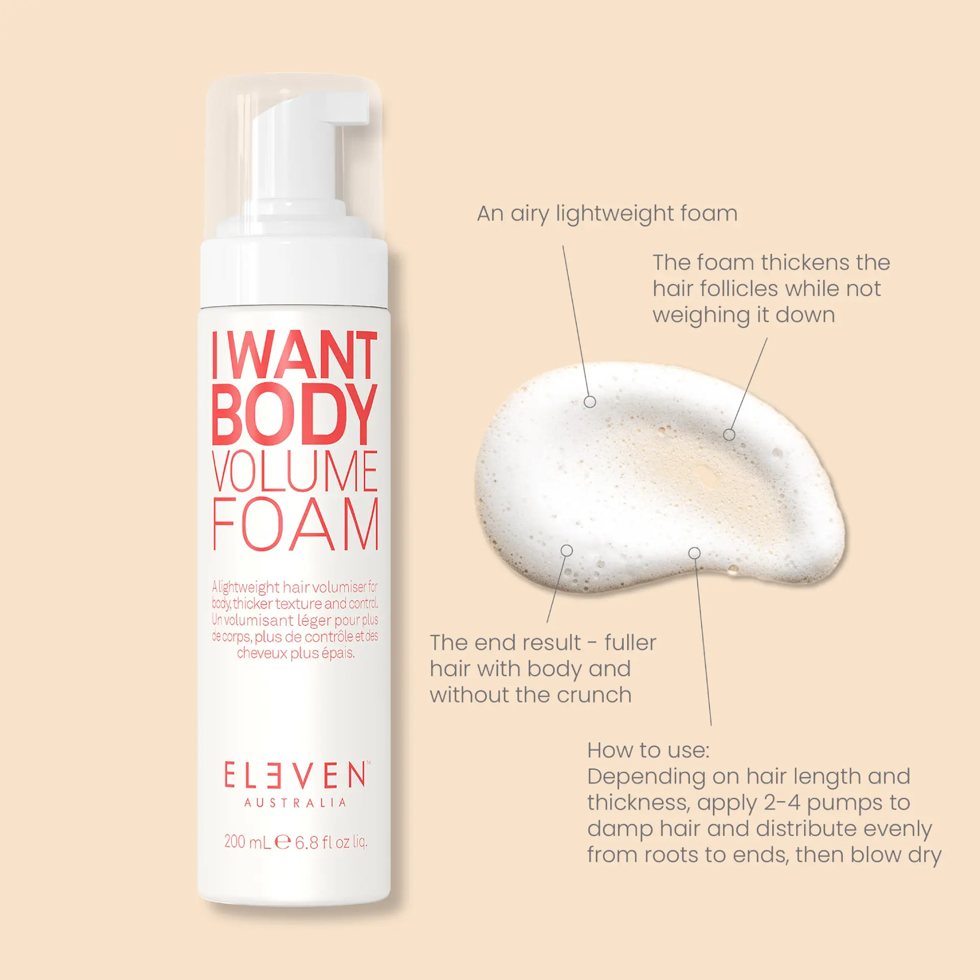 ELEVEN Australia I Want Body Volume Foam 200ml