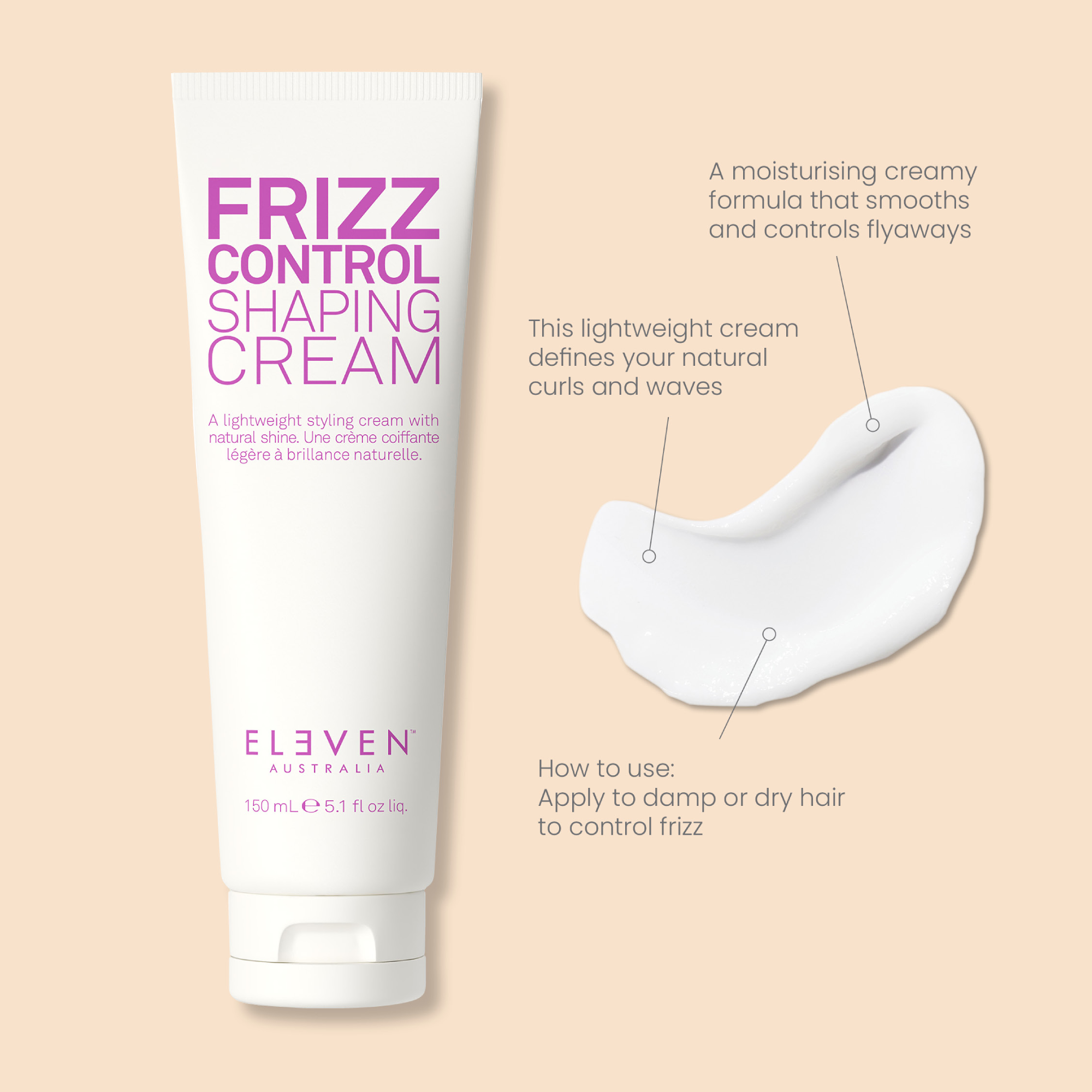 ELEVEN Australia Frizz Control Shaping Cream 150ml