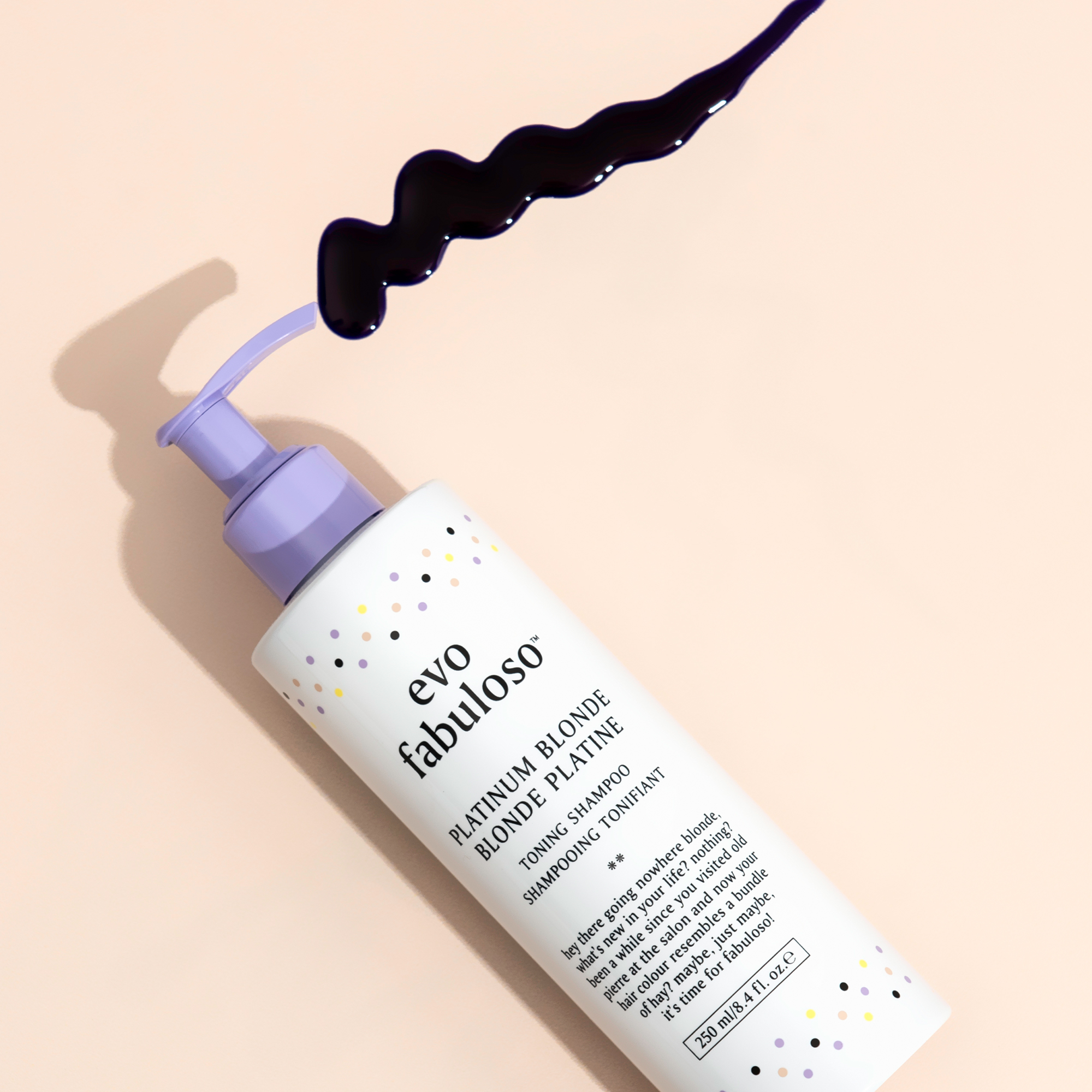 evo Fabuloso Platinum Blonde Toning Shampoo 250ml