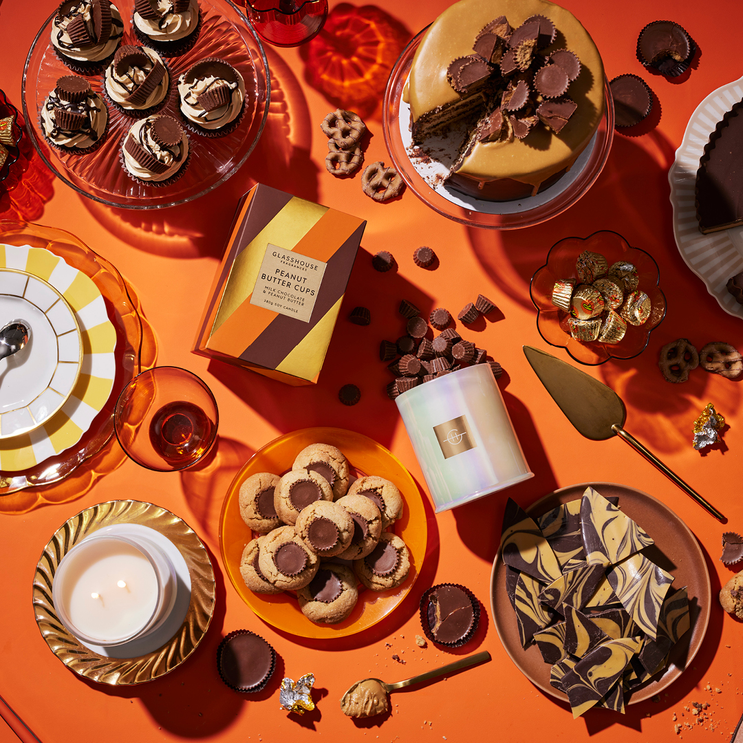 Glasshouse Fragrances Sugar Coated Peanut Butter cups 380g candle