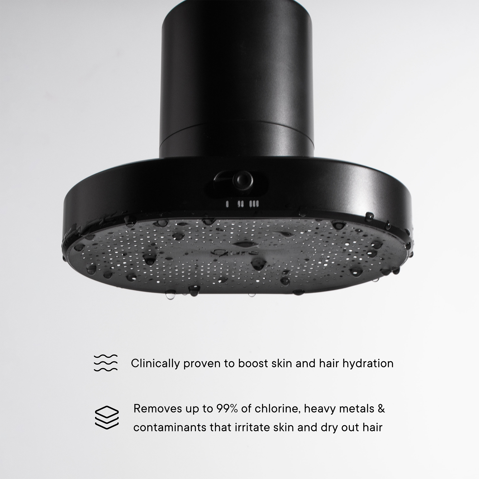 Qure Skincare Shower Filter Black