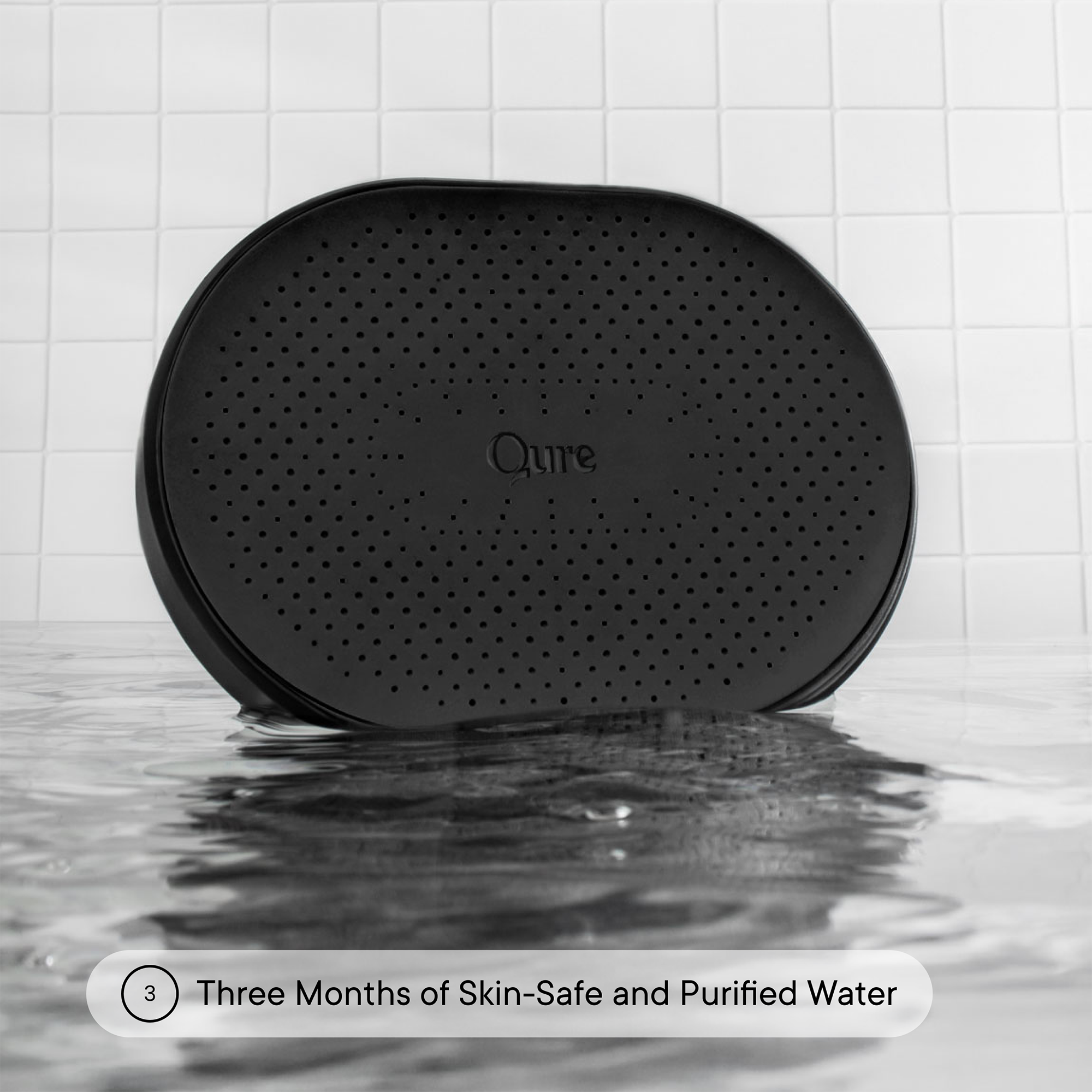 Qure Skincare Shower Filter Black
