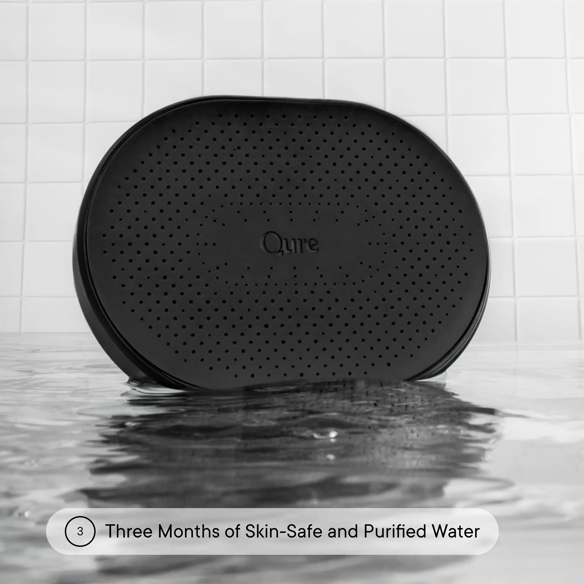 Qure Skincare Shower Filter Black