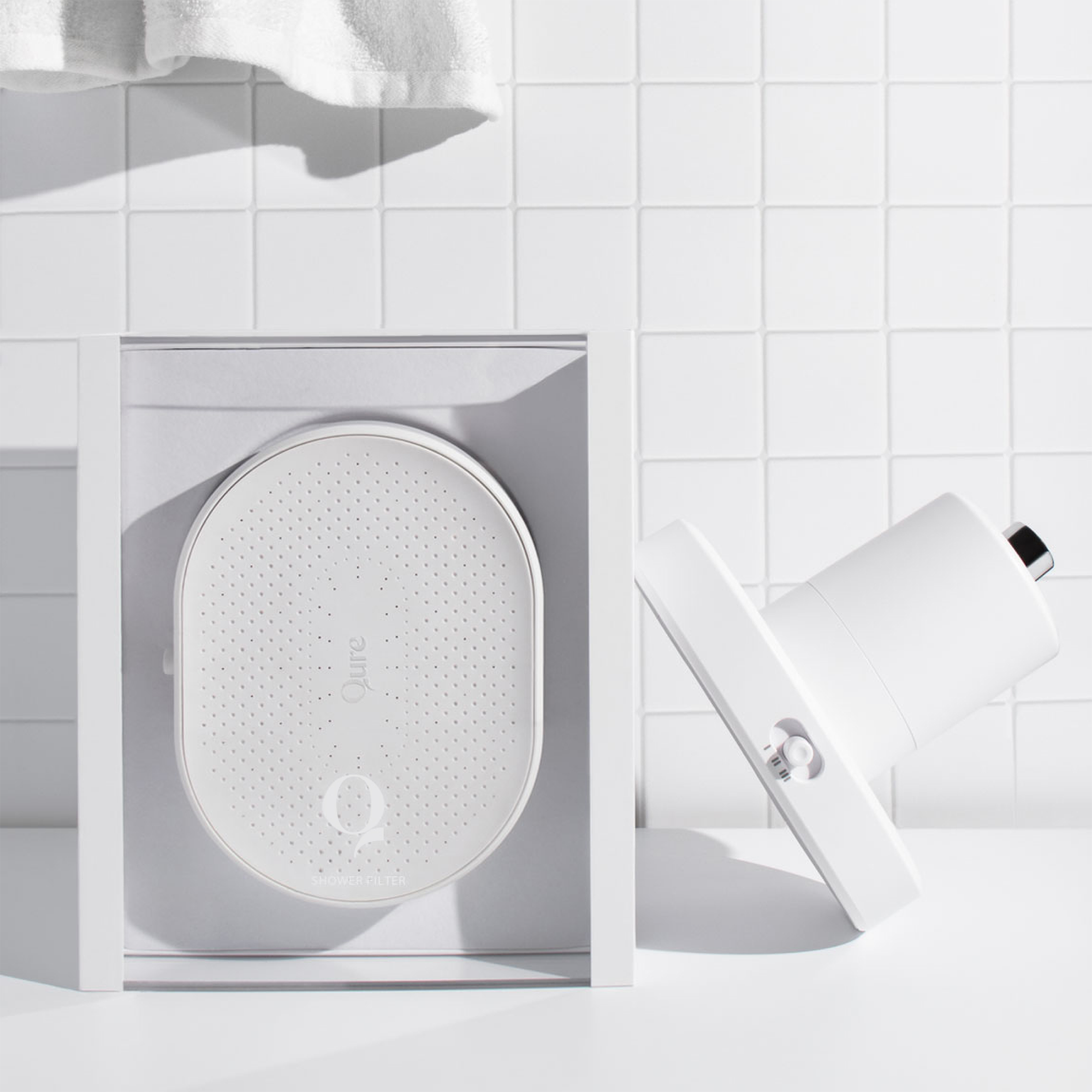 Qure Skincare Shower Filter White