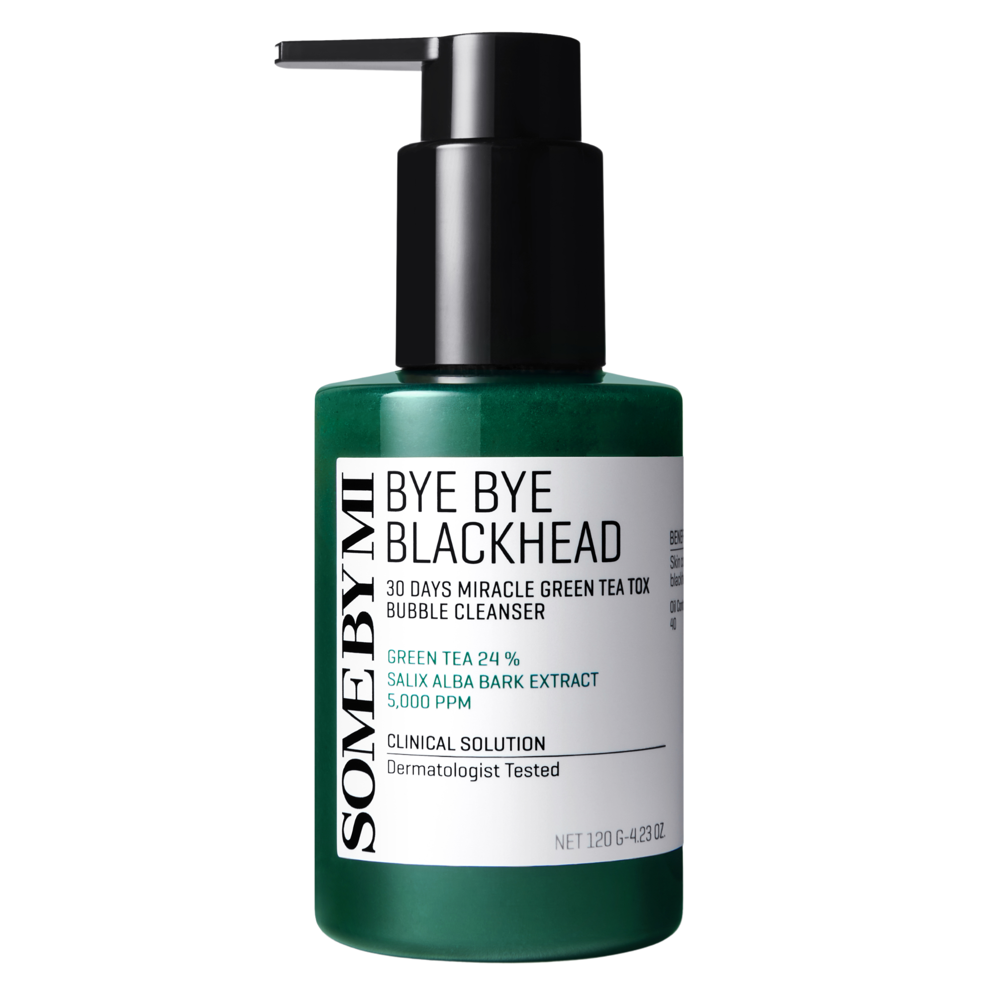 SOME BY MI Bye Bye 30 Days Blackhead Miracle Green Tea Tox Bubble Cleanser 120g