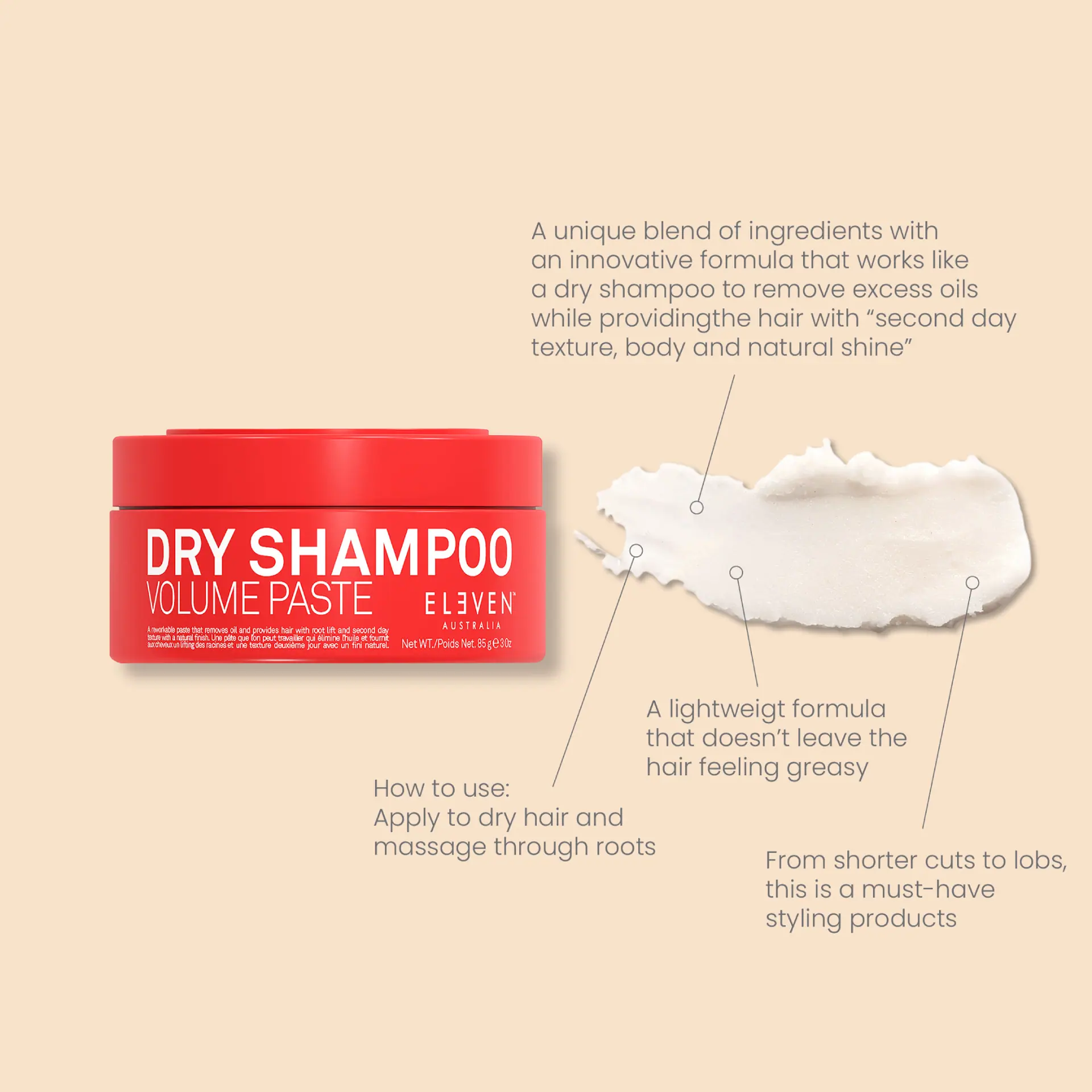 ELEVEN Australia Dry Shampoo Volume Paste 85g
