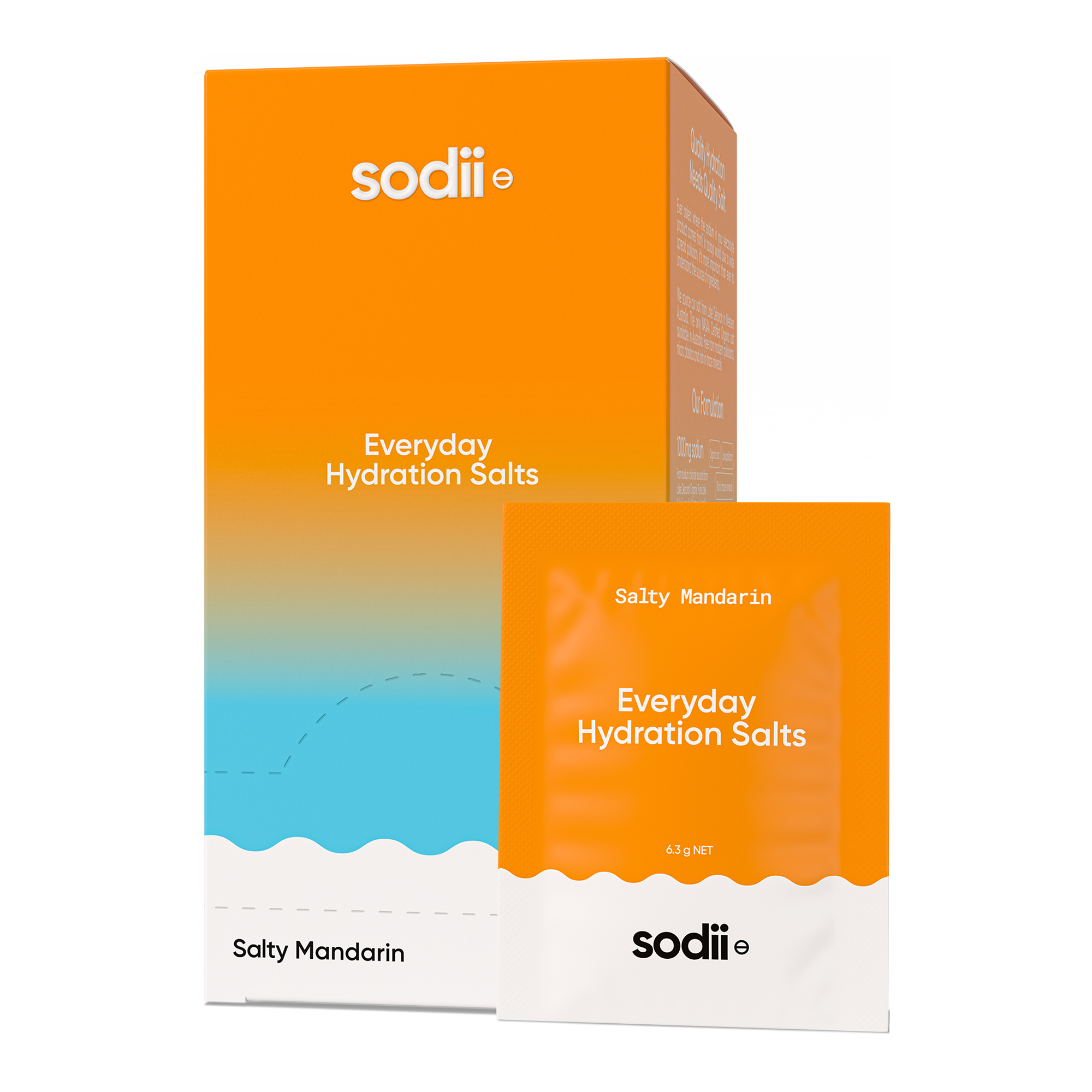 Sodii Everyday Hydration Salts - 30 Sachets - Salty Mandarin