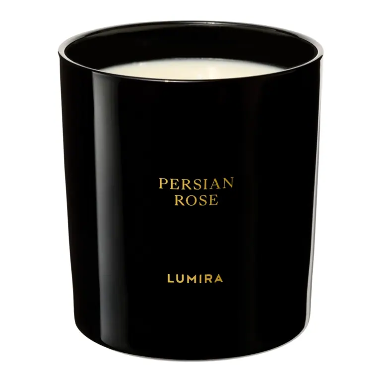Lumira Glass Candle - Persian Rose Large