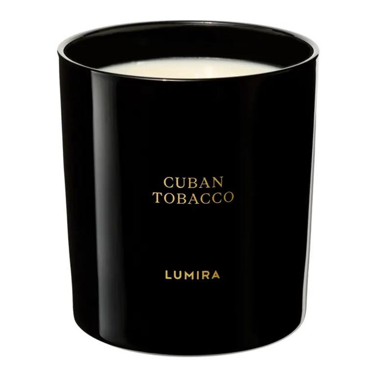 Lumira Glass Candle - Cuban Tobacco Large