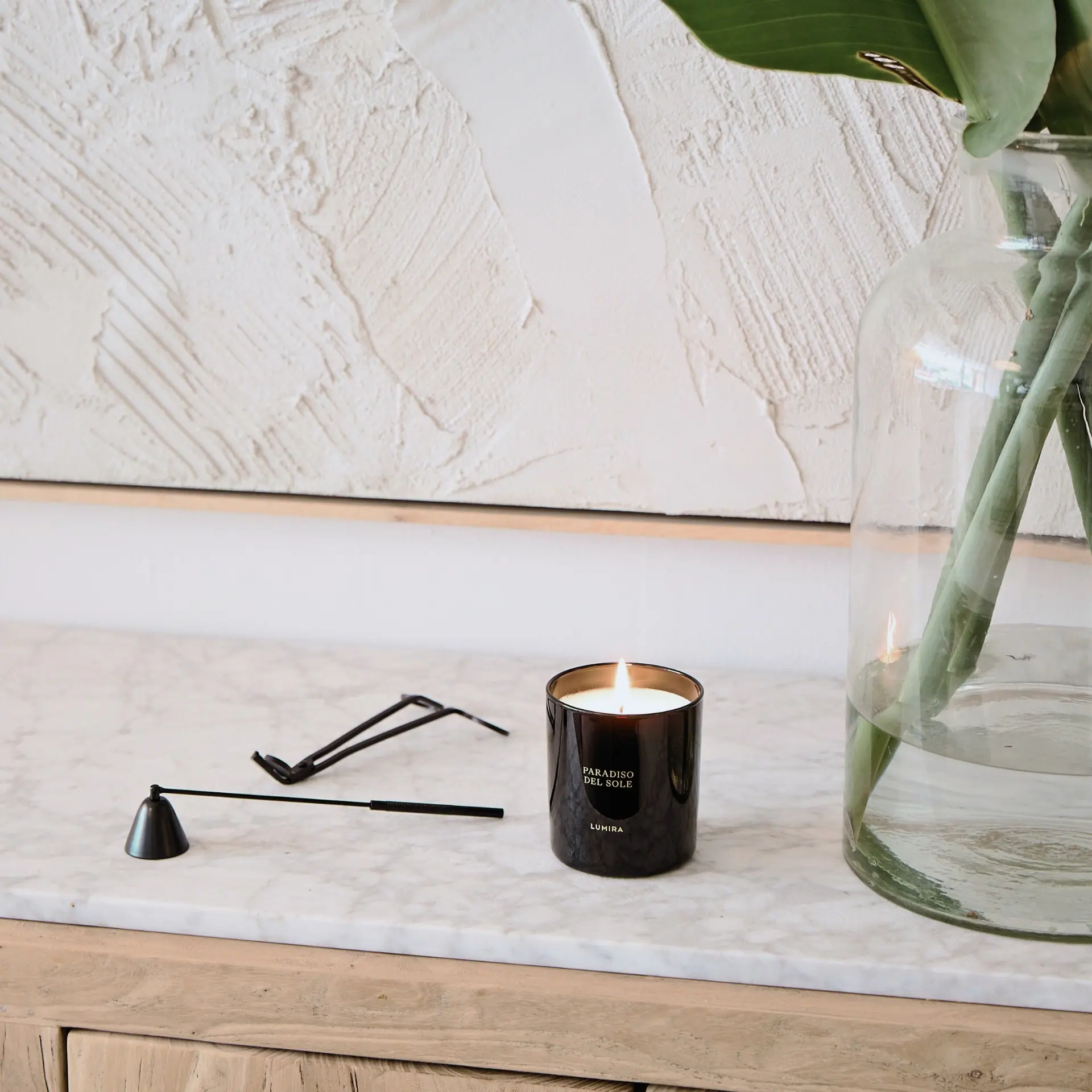 Lumira Black Candle Paradiso del Sole 300g