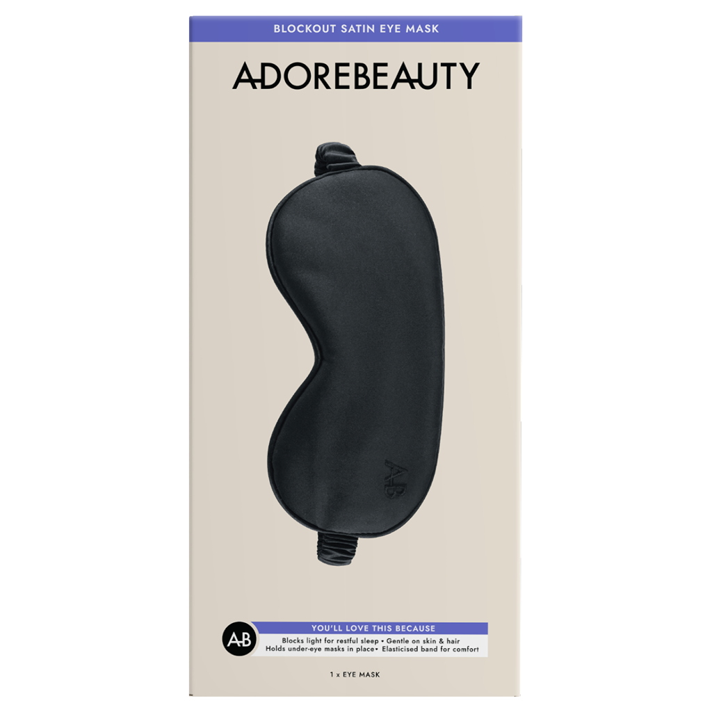 Adore Beauty Blockout Satin Eye Mask - Black