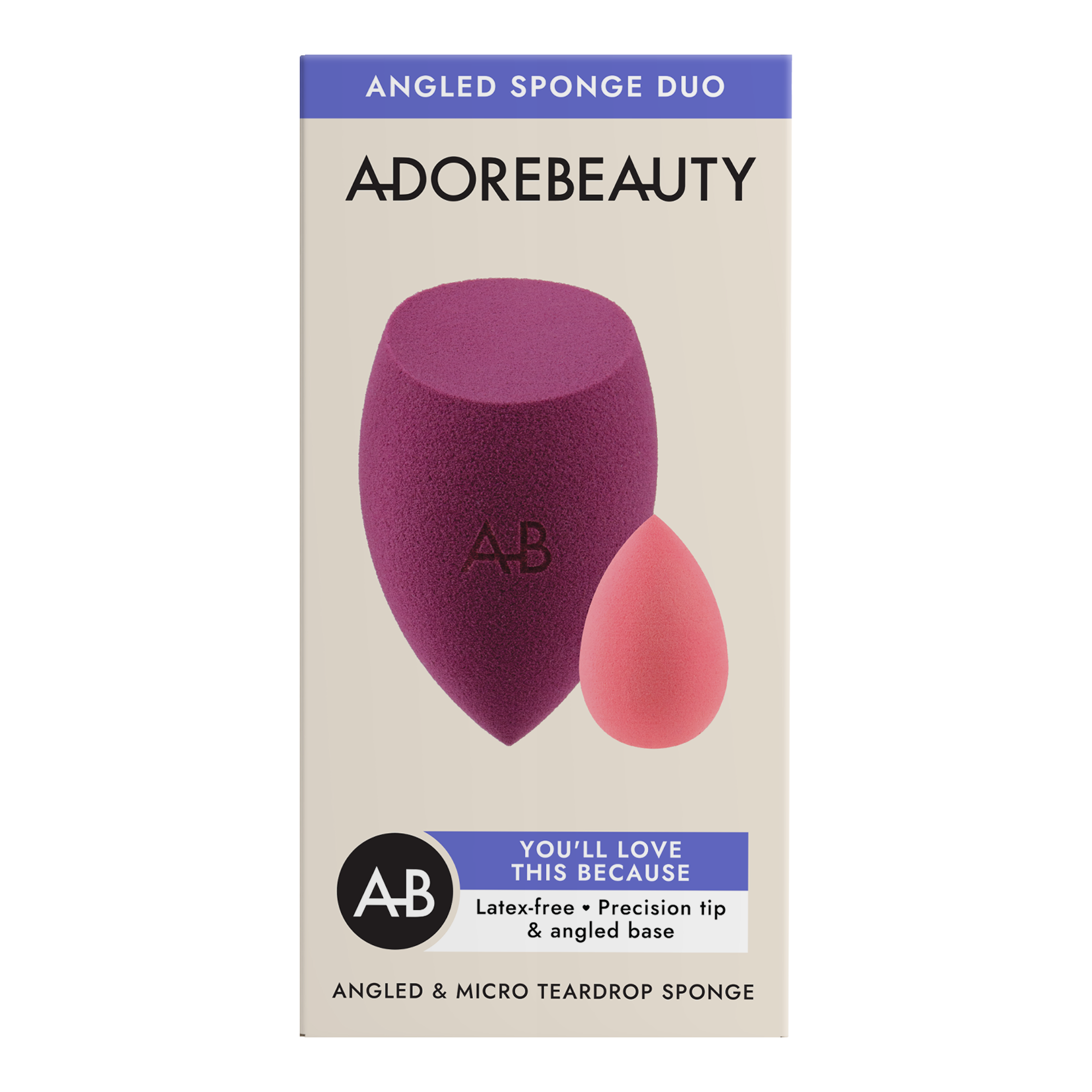 Adore Beauty Angled Sponge Duo