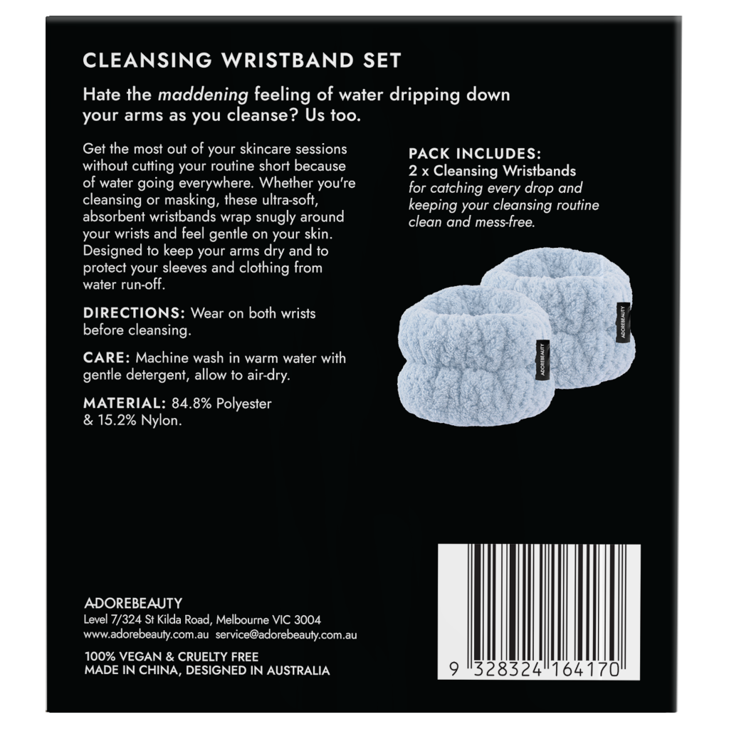 Adore Beauty Cleansing Wristband Set - Blue LIMITED EDITION