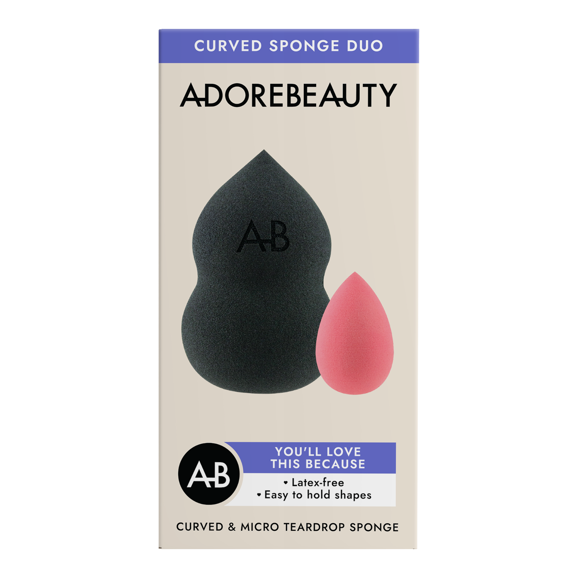 Adore Beauty Curved Sponge Duo