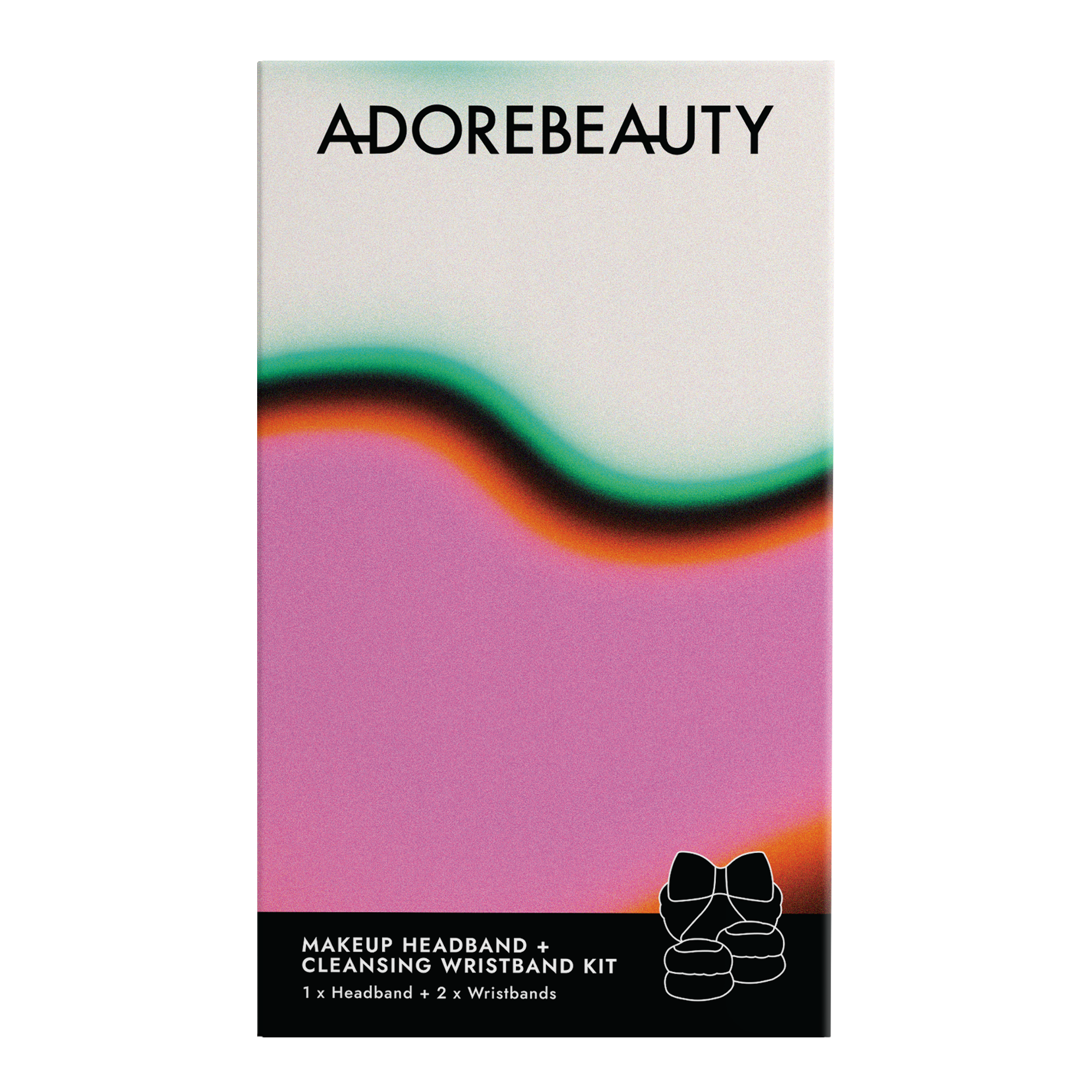 Adore Beauty Makeup Headband + Cleansing Wristband Kit - Blue LIMITED EDITION