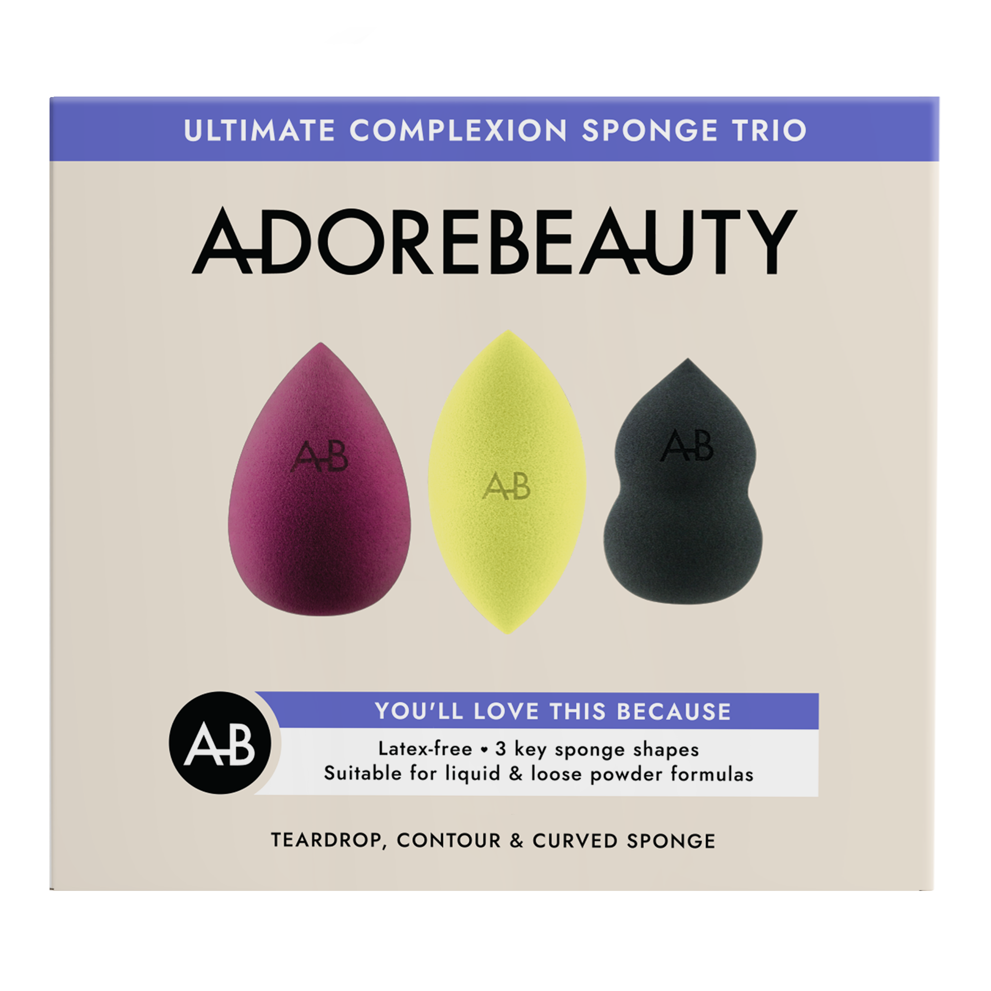 Adore Beauty Ultimate Complexion Sponge Trio