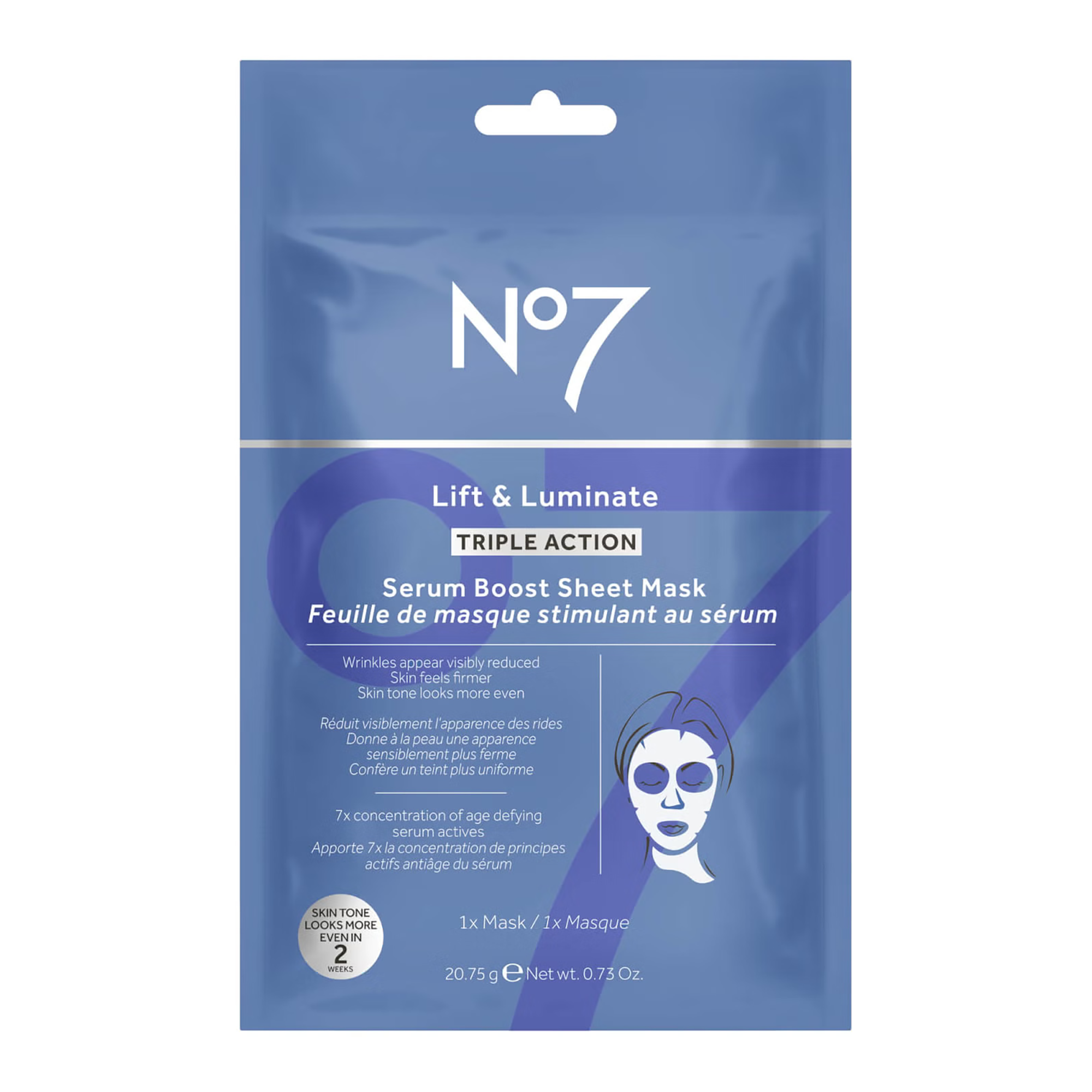 No7 Lift & Luminate Triple Action Serum Mask