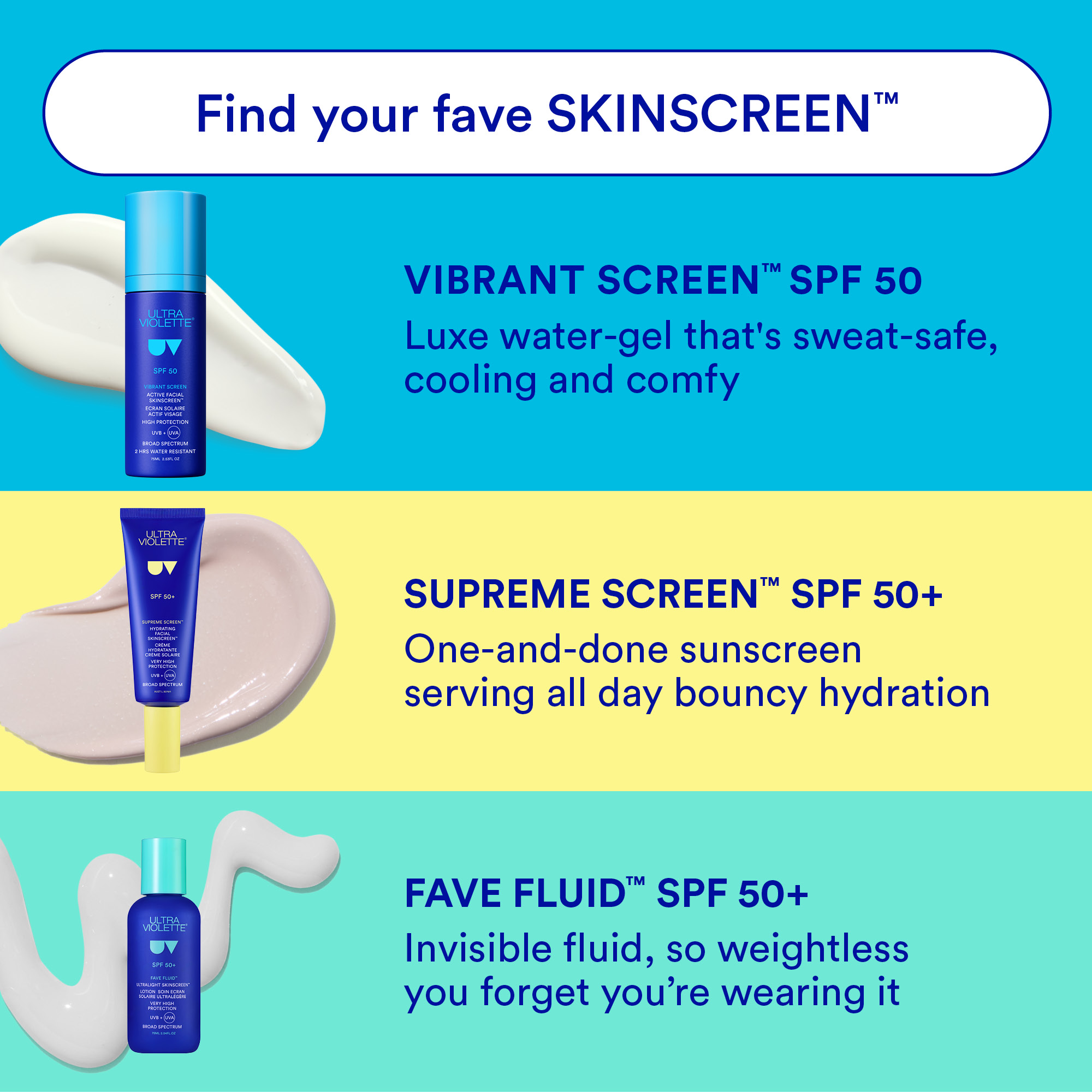 Ultra Violette Vibrant Screen SPF 50 Active Facial SKINSCREEN 75ml