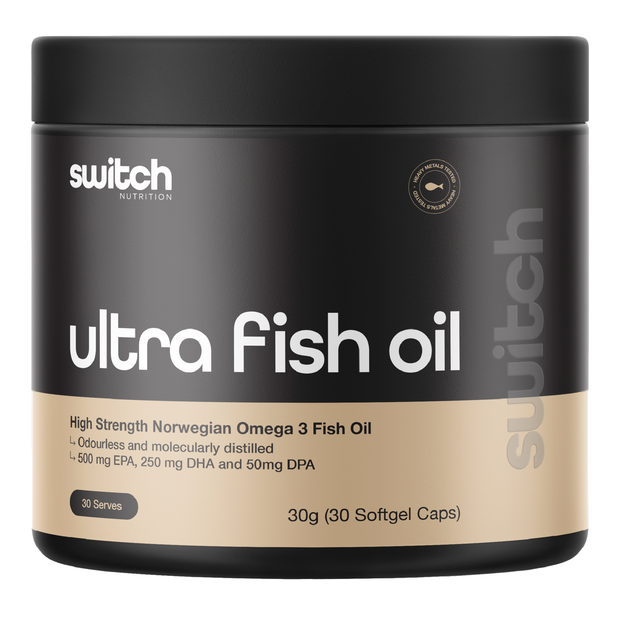 Switch Nutrition Ultra Fish Oil Softgel Capsules (30 Caps)