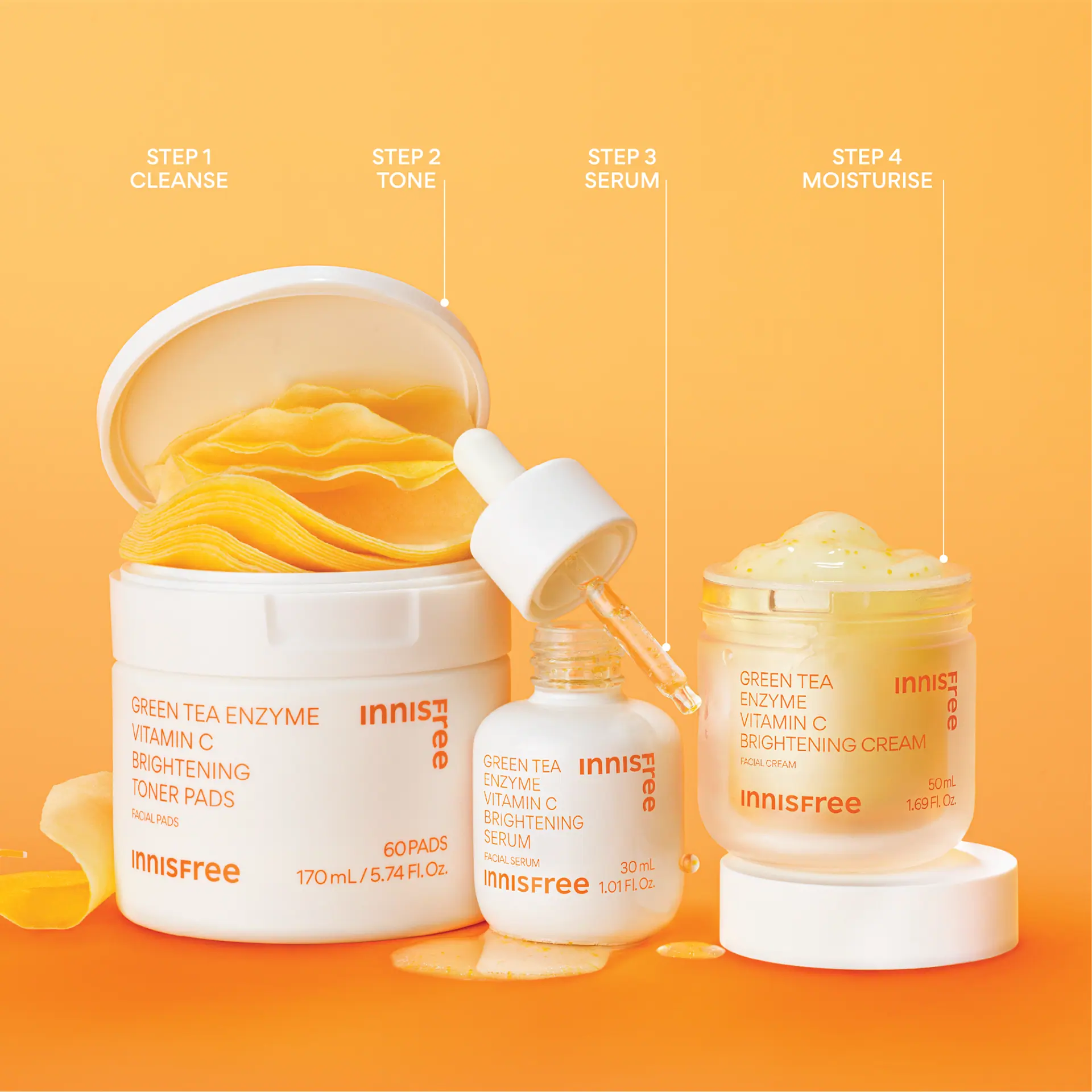 INNISFREE Green Tea Enzyme Vitamin C Brightening Cream