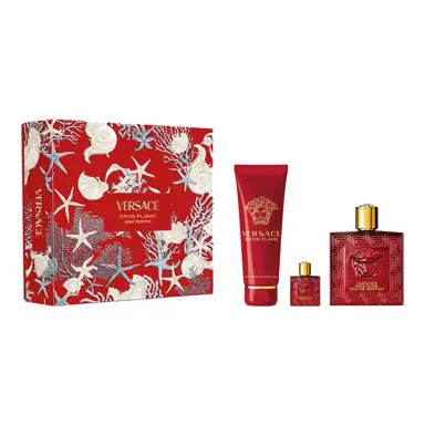 Versace Eros Flame EDP 100 ml + Bath and Shower Gel 150 ml + EDP 5ml