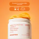 INNISFREE Green Tea Enzyme Vitamin C Brightening Toner Pad 60ea