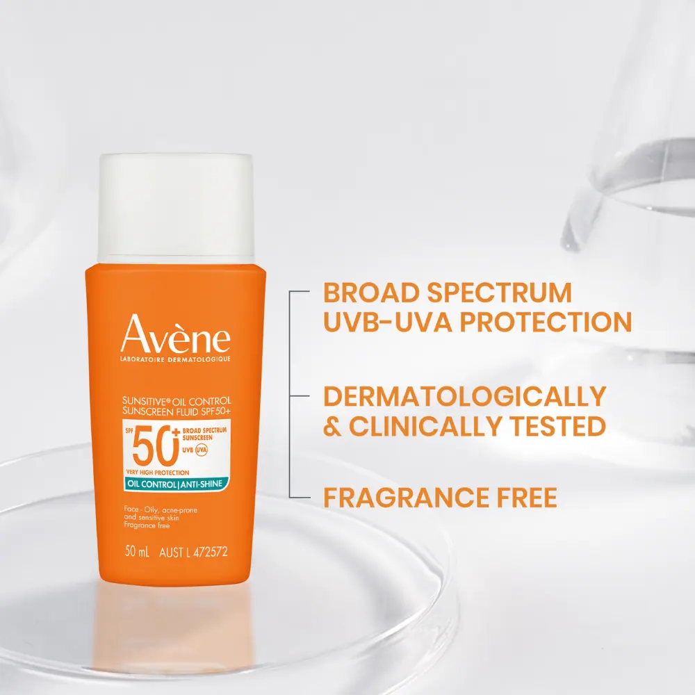 Avène SunsitiveÂ® Oil Control Sunscreen Fluid SPF 50+