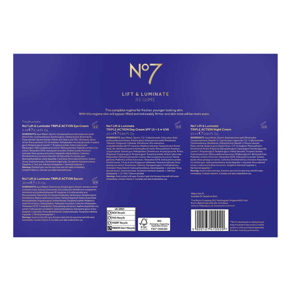No7 Lift and Luminate Regime