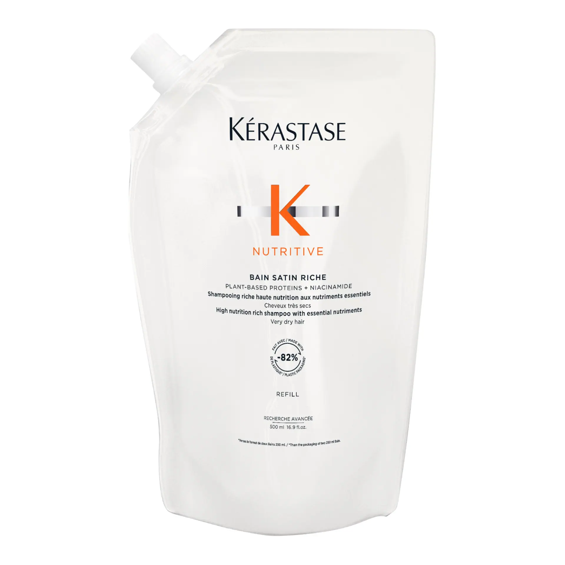 Kérastase Nutritive Bain Satin Riche Refill Shampoo Pouch For Very Dry Hair 500ml