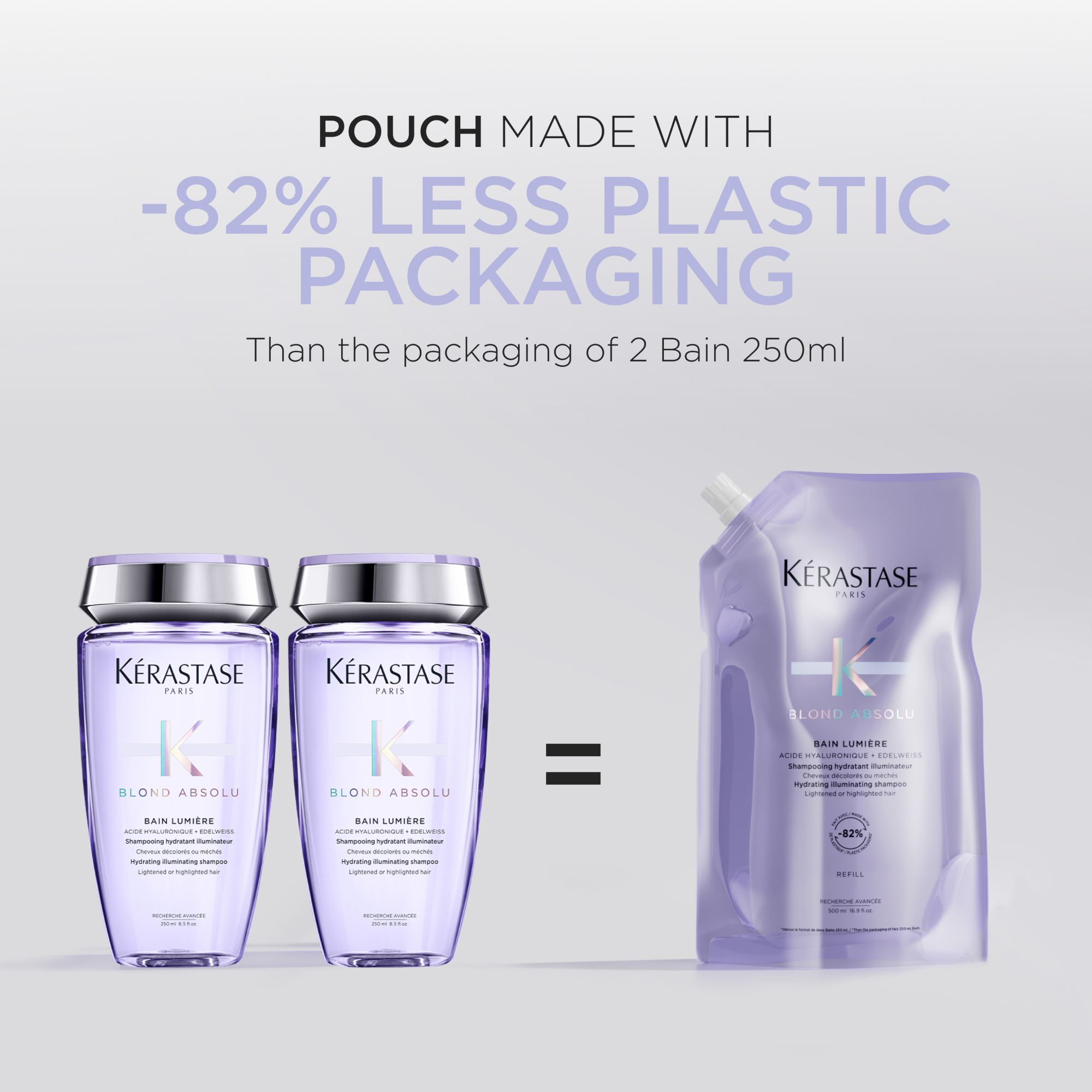 Kérastase Blond Absolu Bain Lumiére Refill Shampoo Pouch For Lightened and Highlighted Hair 500ml